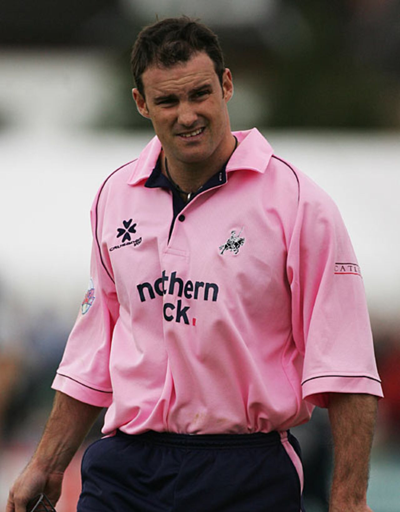 A confused Andrew Strauss trudges off for a second-ball duck,  Middlesex v Essex, Twenty20 Cup, Lord's, July 6, 2007
