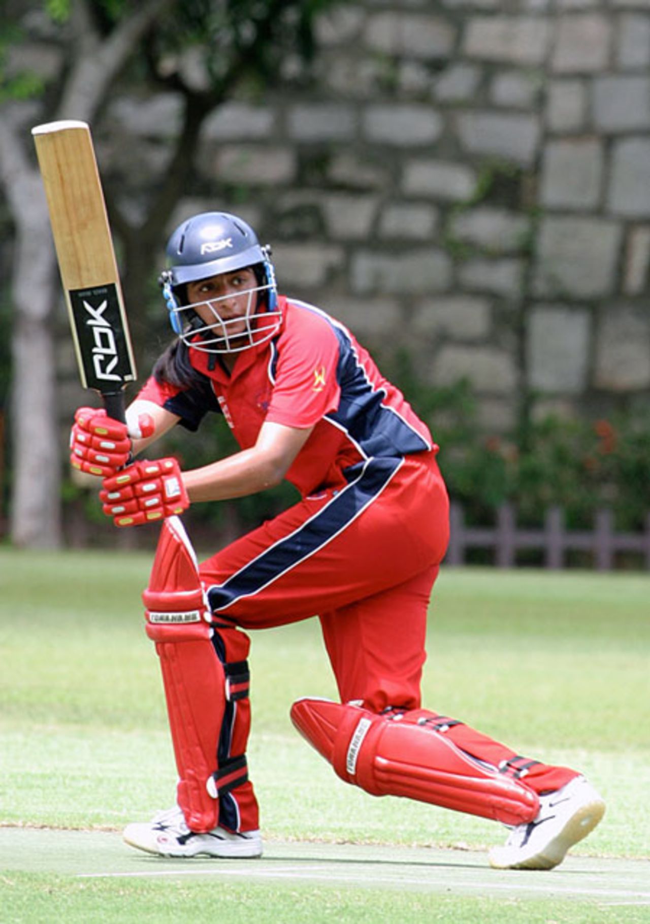 Keenu Gill batting for Hong Kong against China at Kowloon Cricket Club, 4th July 2007