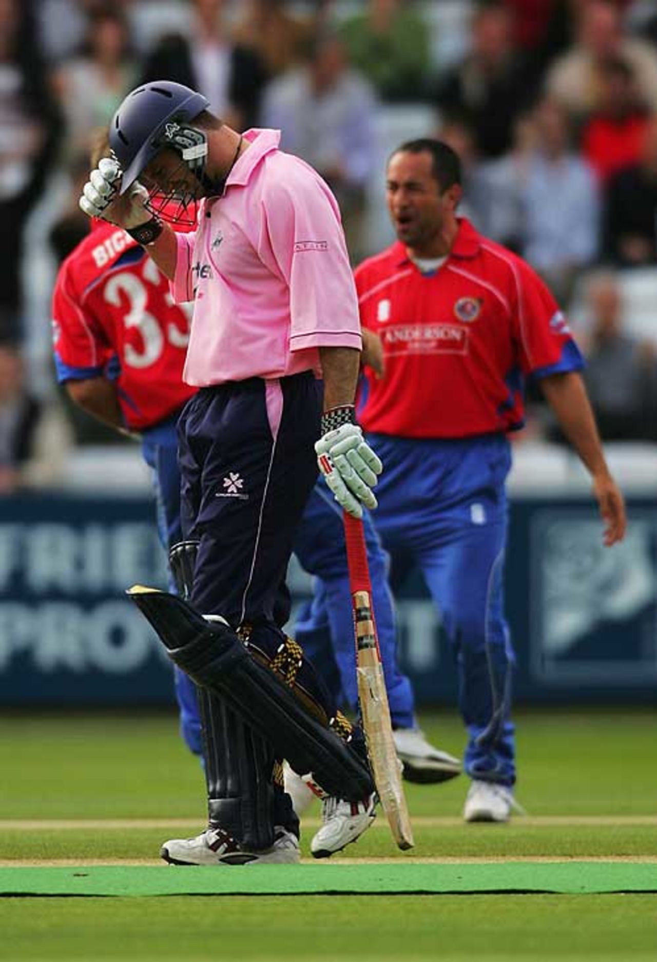 Another failure for Andrew Strauss, as he falls for a second-ball duck against Essex at Lord's, July 6, 2007