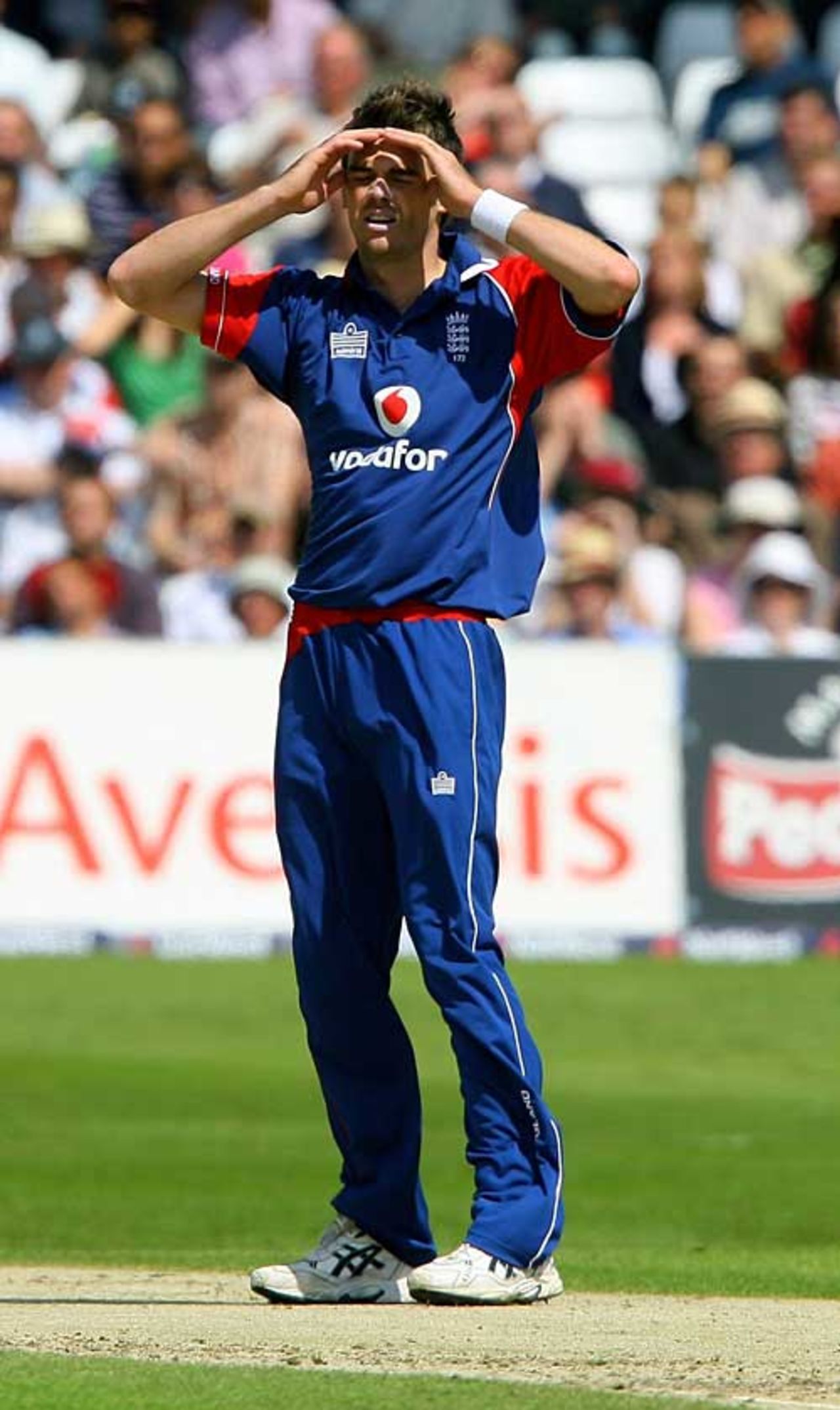 James Anderson rues Ian Bell's drop catch off Chris Gayle, England v West Indies, 3rd ODI, Trent Bridge, July 7, 2007