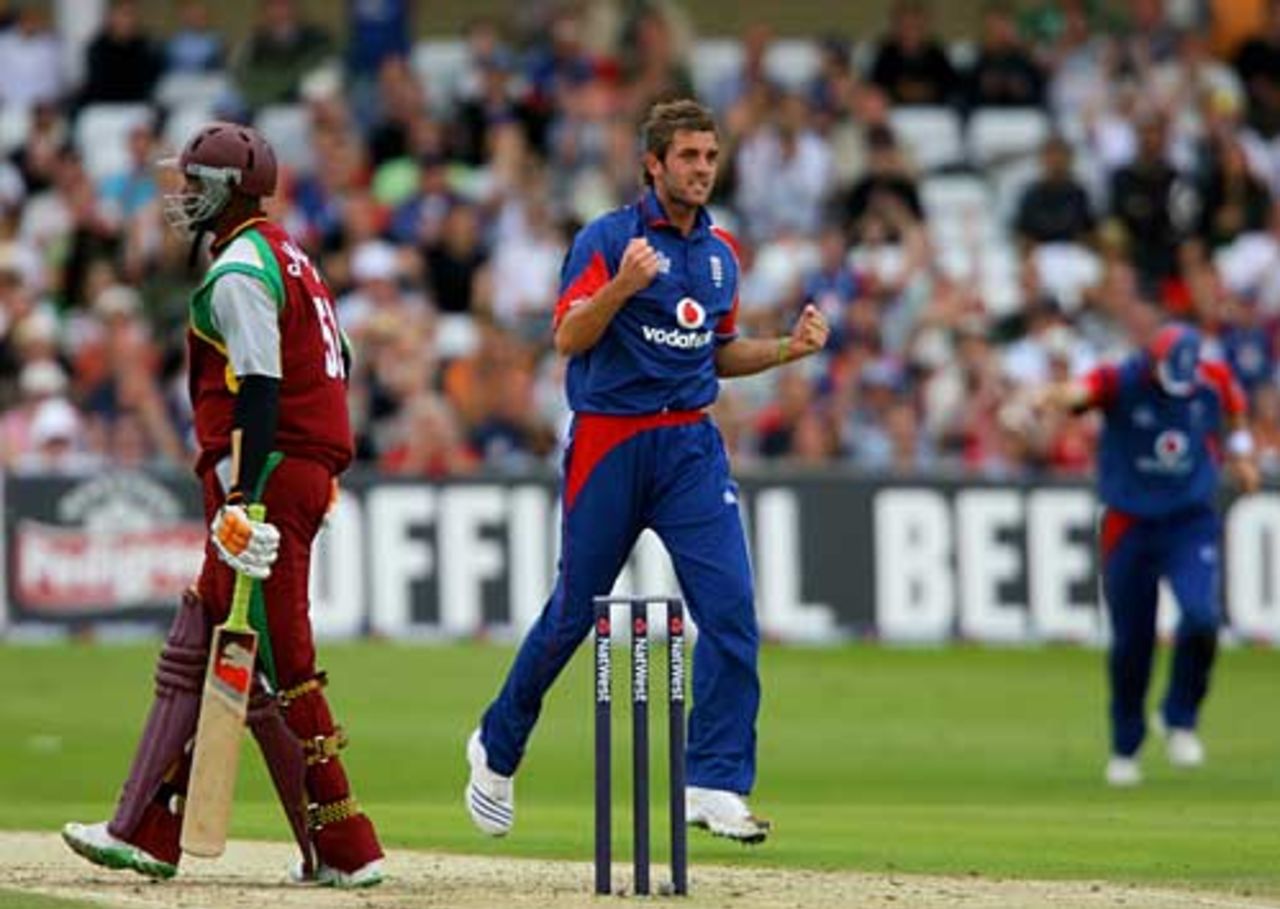 Liam Plunkett has Marlon Samuels caught behind, England v West Indies, 3rd ODI, Trent Bridge, July 7, 2007