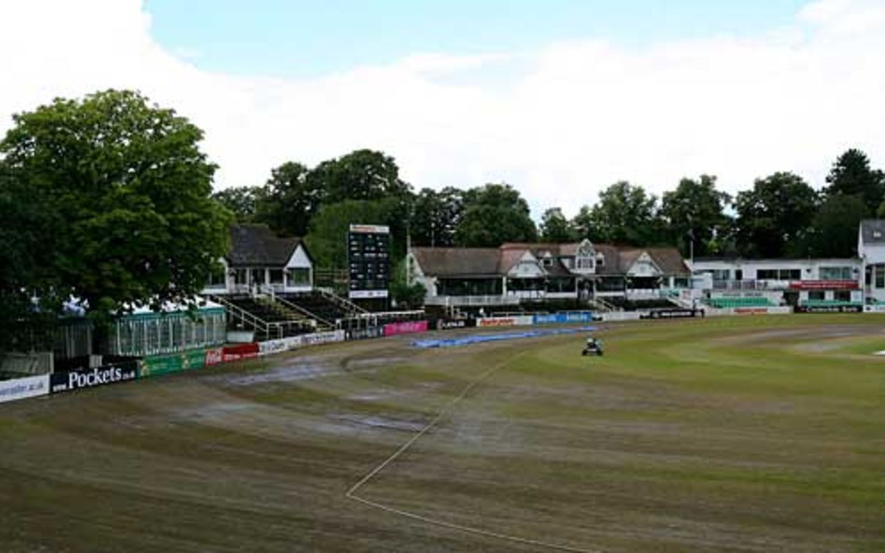 There was no play on the second day at a muddy New Road, Worcestershire v Kent, County Championship, New Road, July 9, 2007