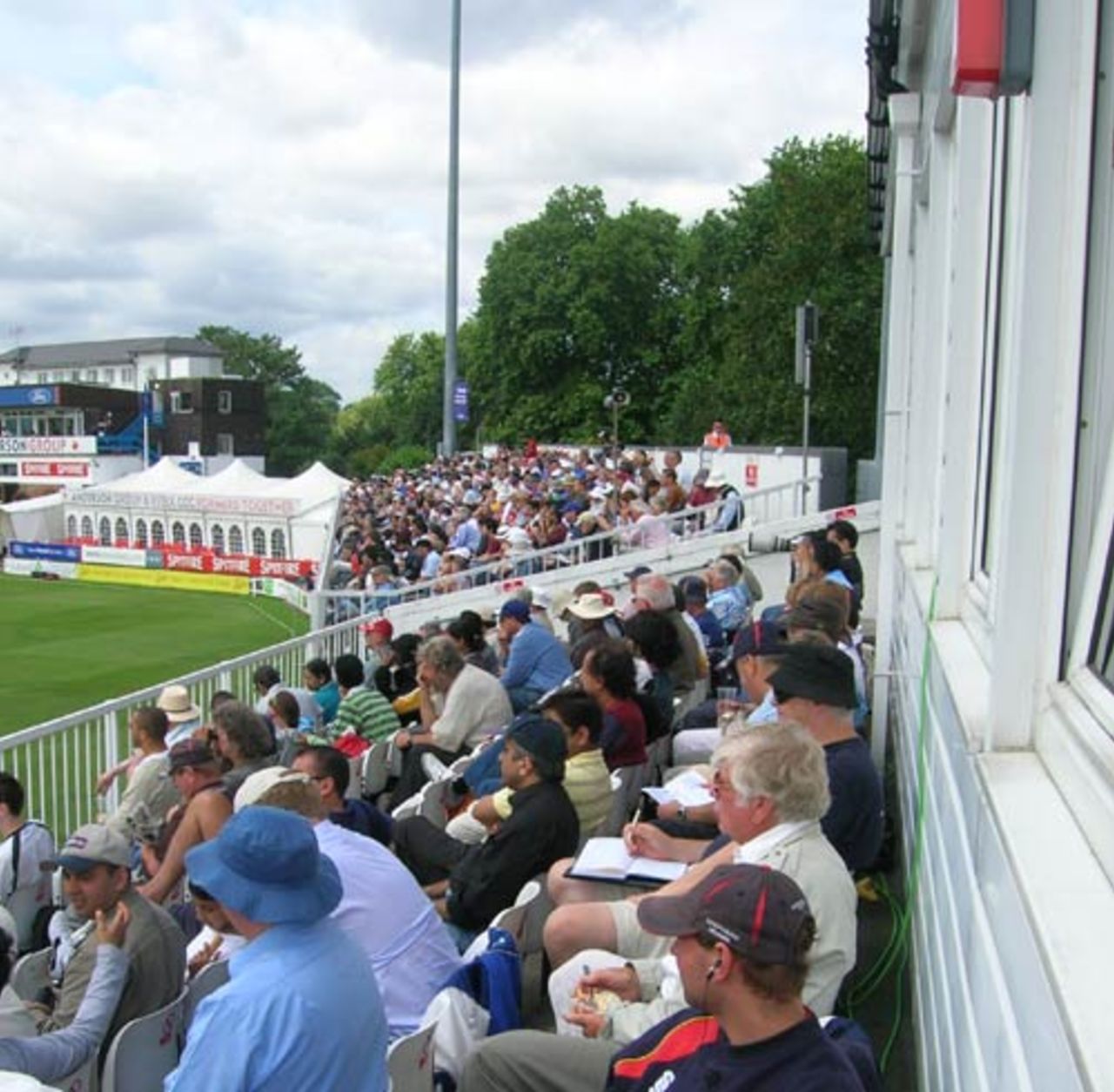 A section of the Chelmsford crowd, England Lions v Indians, Tour match, 2nd day,  Chelmsford, July 14, 2007
