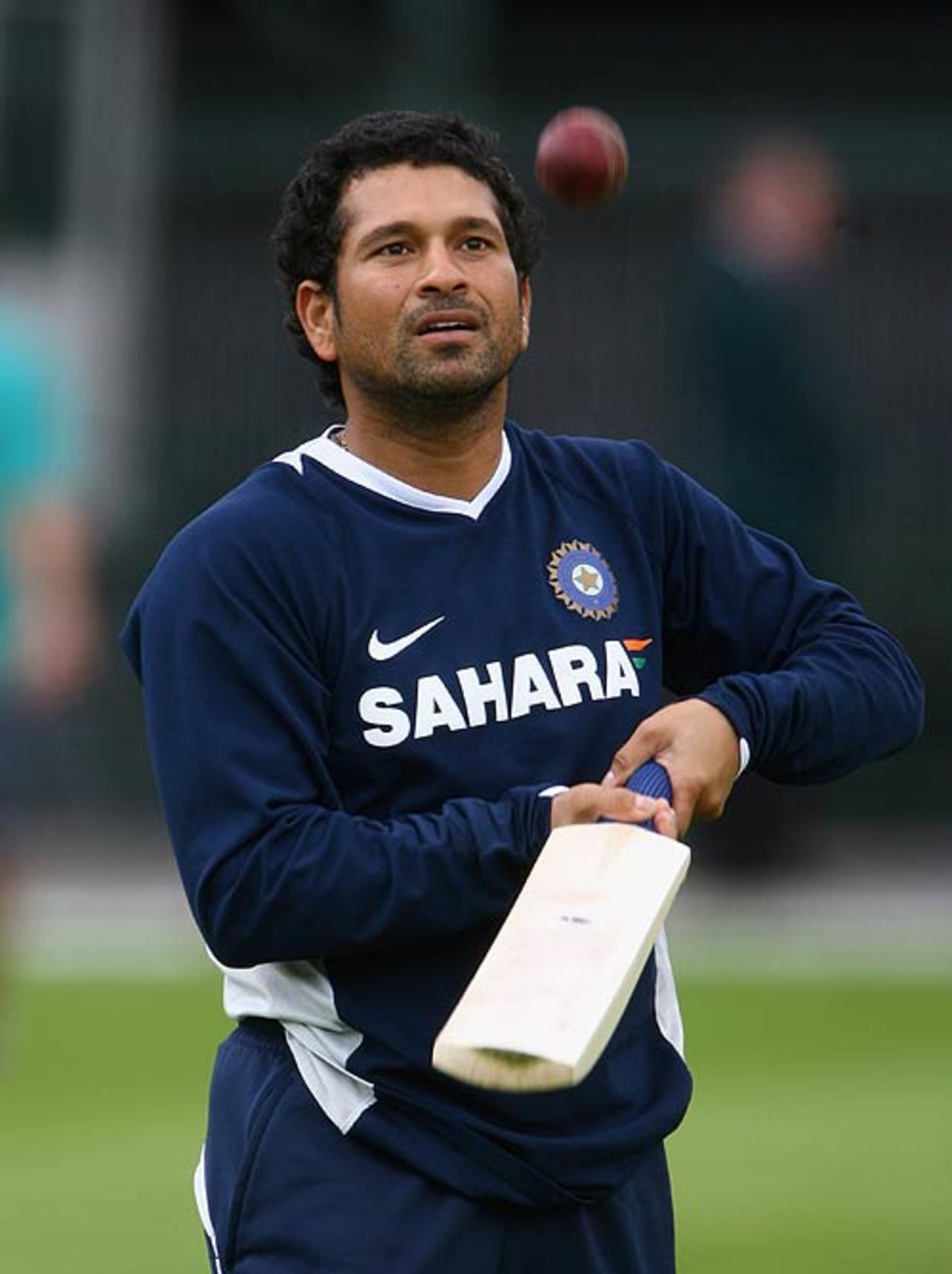 Sachin Tendulkar during a practice session at Lord's, July 17, 2007