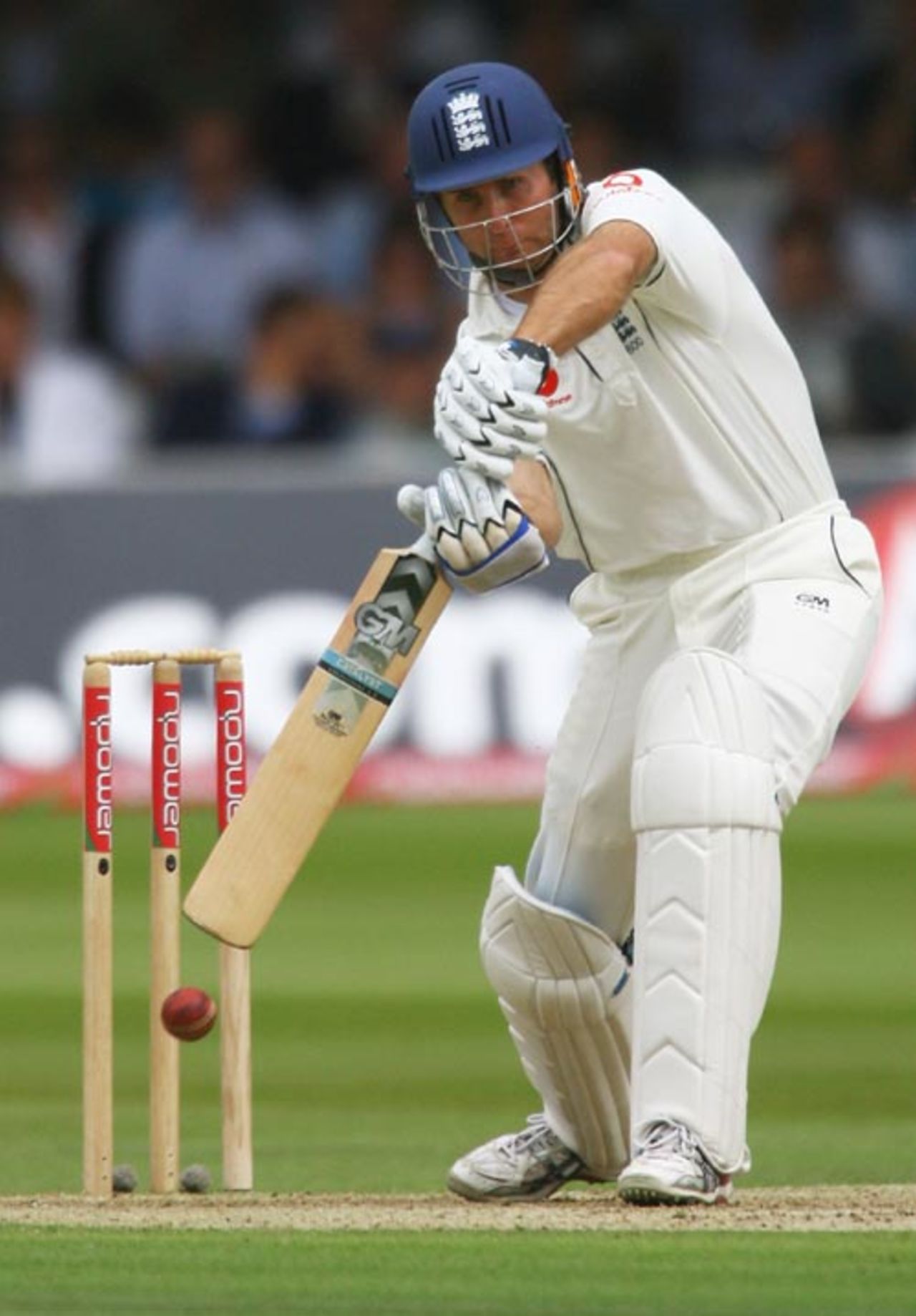 Michael Vaughan denied the Indian bowlers any further success after the fall of Alastair Cook, England v India, 1st Test, Lord's, 1st day, July 19, 2007