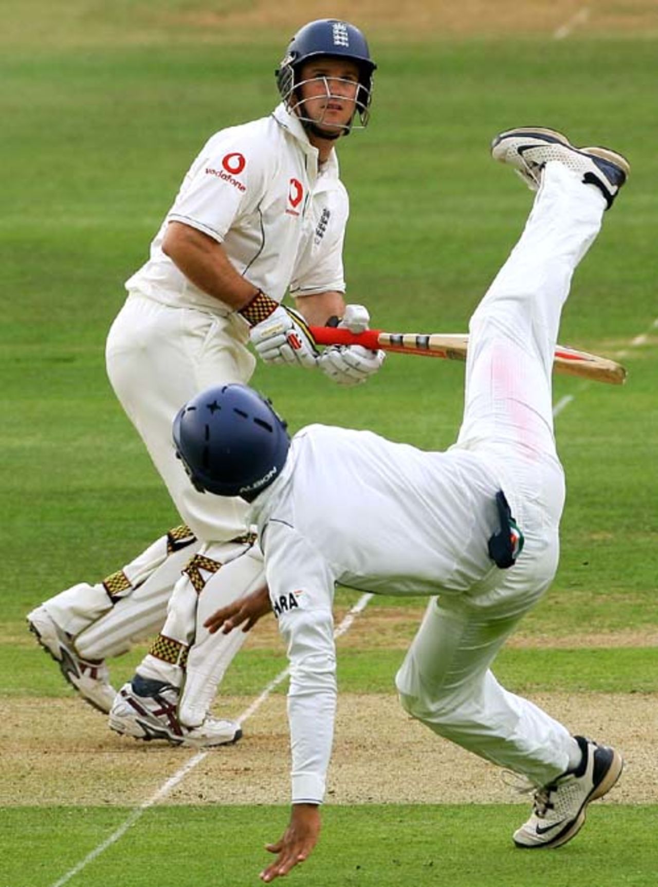 Andrew Strauss took advantage of deliveries directed down the leg side during his innings of 96, England v India, 1st Test, Lord's, 1st day, July 19, 2007