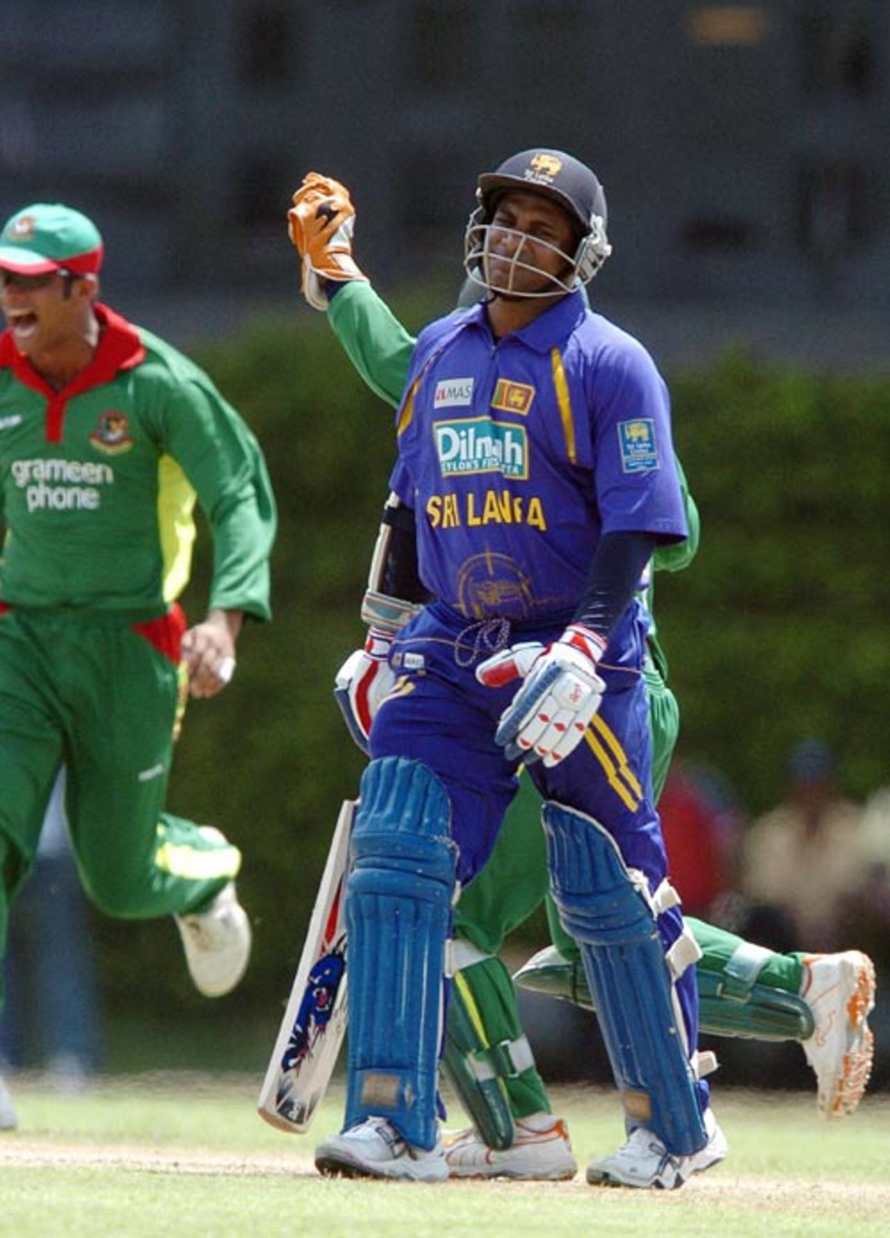Sanath Jayasuriya fell for 21 as Bangladesh took the early honours, Sri Lanka v Bangladesh, 1st ODI, Colombo, July 20, 2007