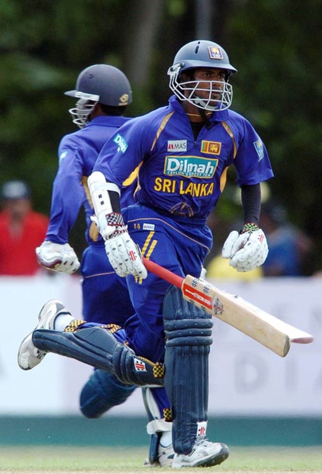 Upul Tharanga and Chamara Silva steal a run during their 83-run stand, Sri Lanka v Bangladesh, 1st ODI, Colombo, July 20, 2007
