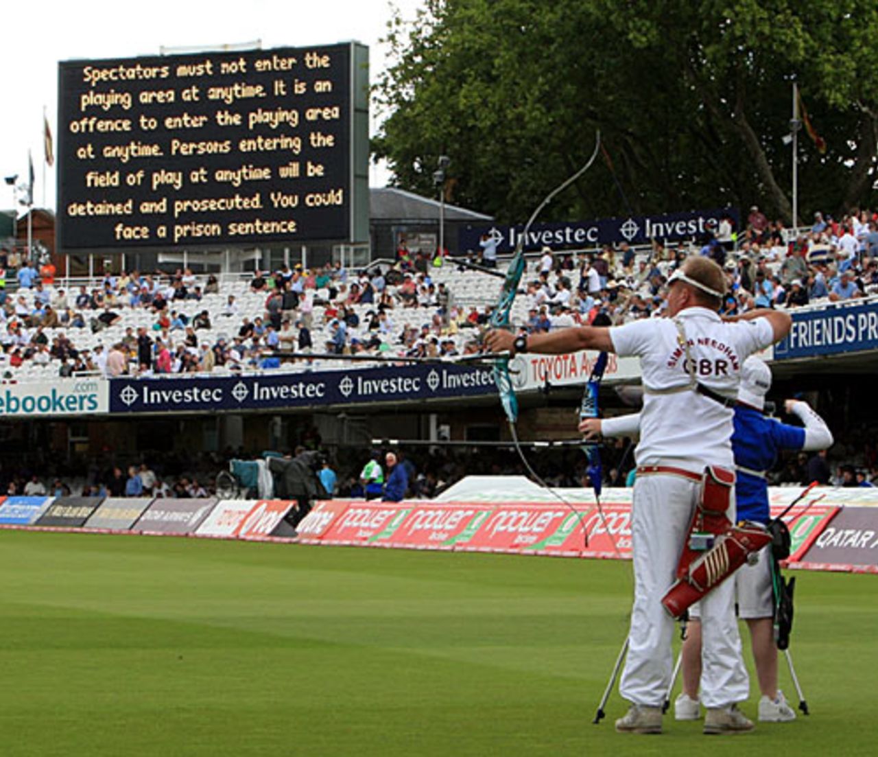 Archery at Lord's ahead of the third day's play against India, England v India, 1st Test, Lord's, 3rd day, July 21, 2007