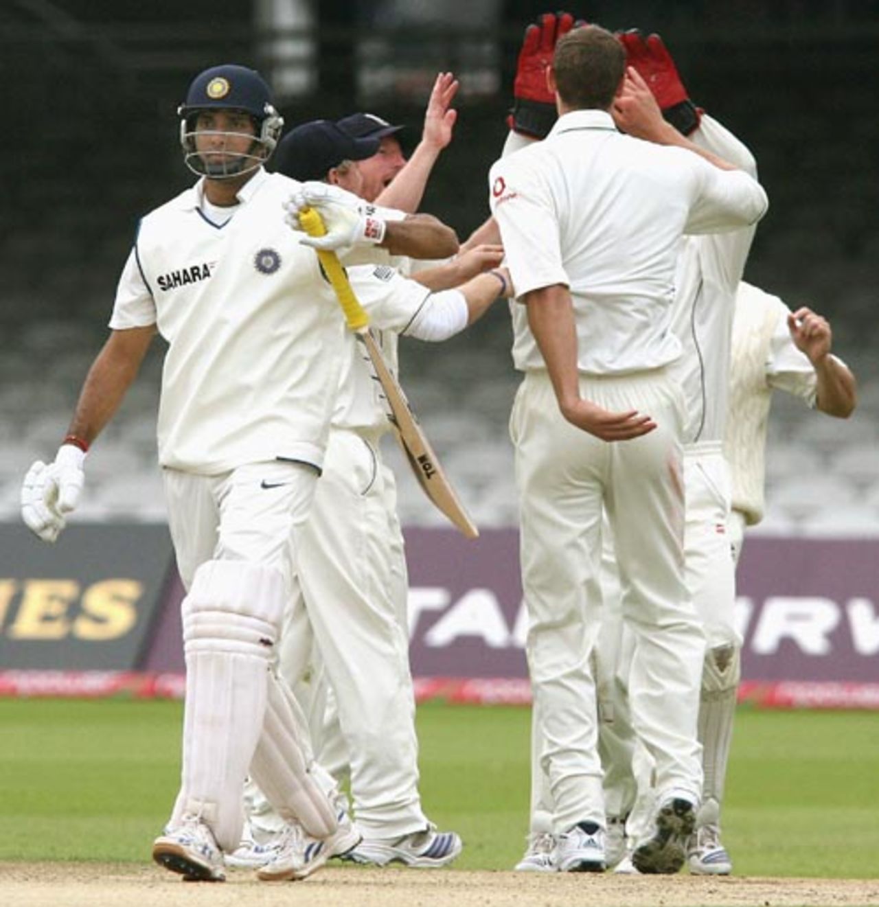 VVS Laxman walks back to the pavilion after being dismissed by Chris Tremlett, England v India, 1st Test, Lord's, 5th day, July 23, 2007 