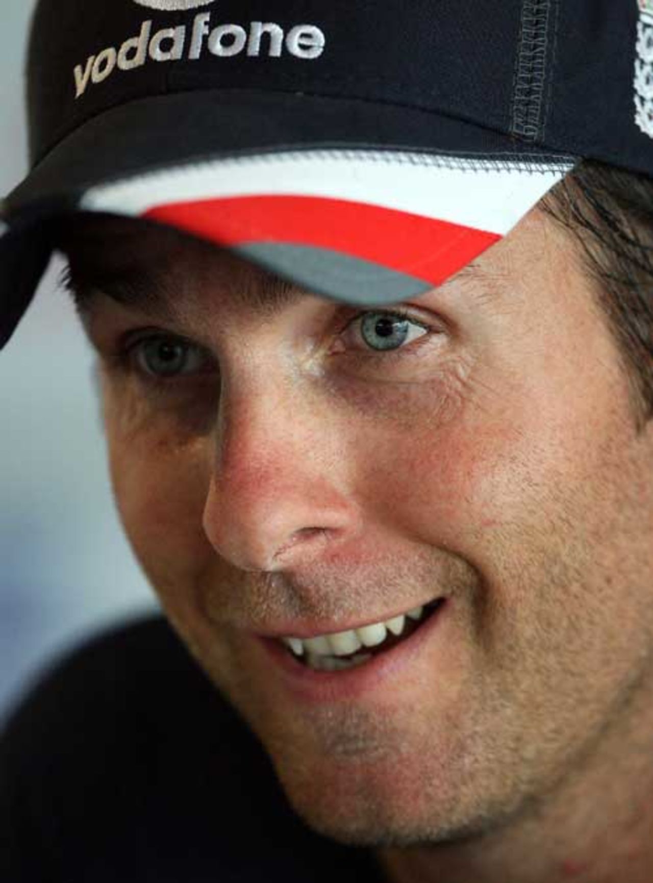 Michael Vaughan addresses the media ahead of the second Test at Nottingham, July 26, 2007