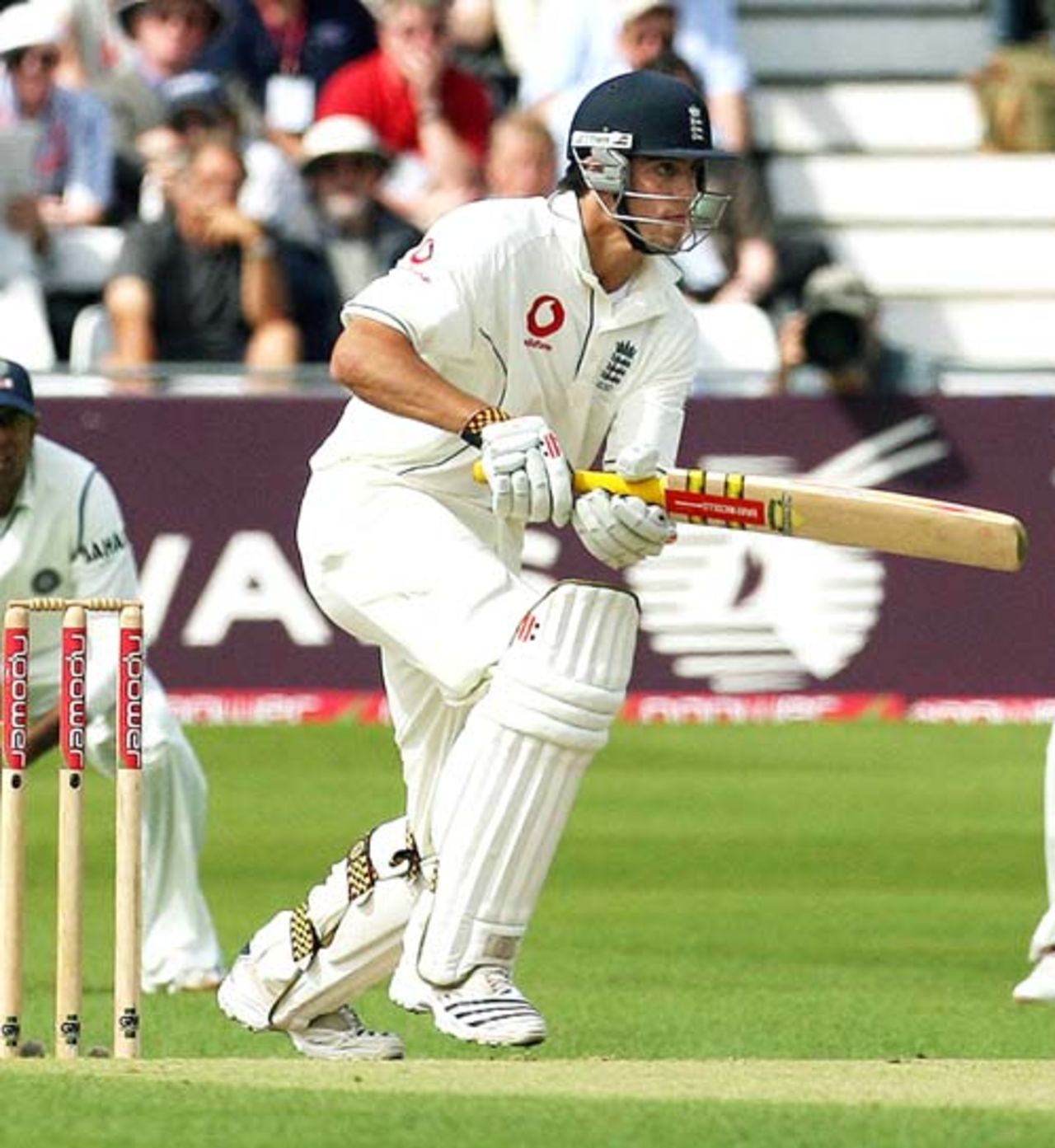 Alastair Cook made a confident start to his innings, England v India, 2nd Test, Trent Bridge, 1st day, July 27, 2007
