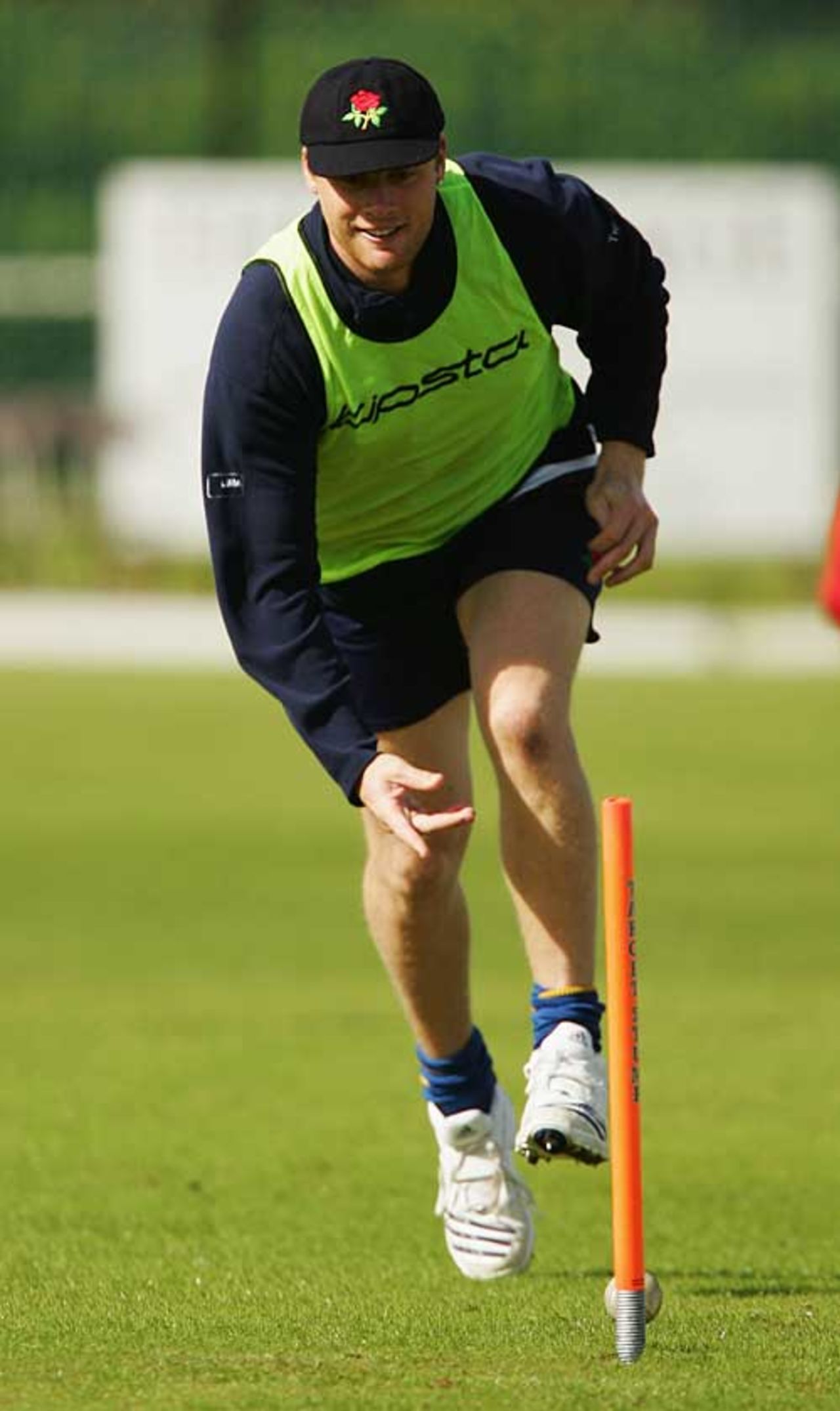 Andrew Flintoff warms up for his comeback against Sri Lanka A, Lancashire v Sri Lanka A, Tour match, Liverpool, July 29, 2007