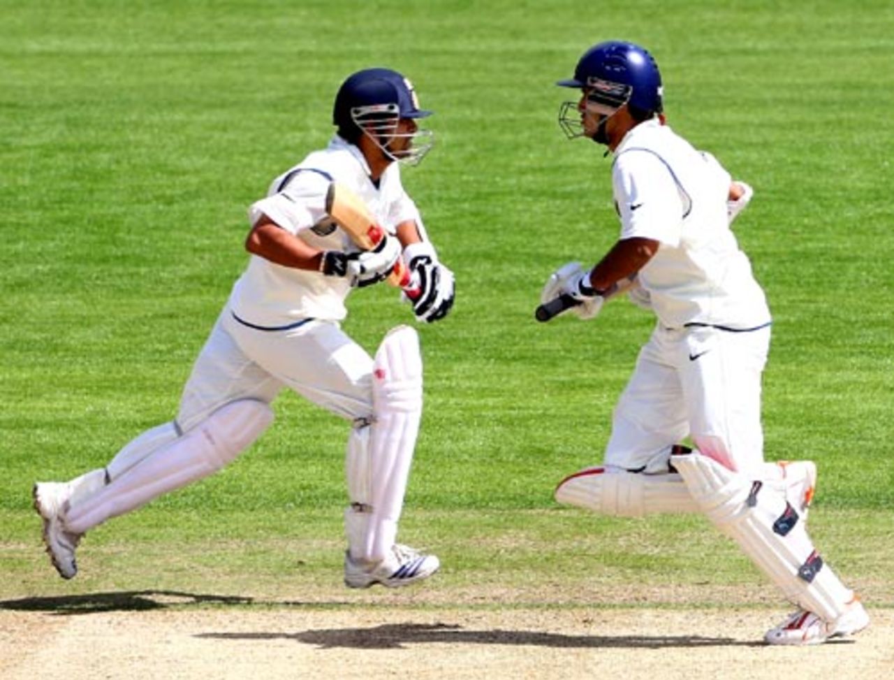  Sachin Tendulkar and Sourav Ganguly run between the wickets, England v India, 2nd Test, Trent Bridge, 3rd day, July 29, 2007