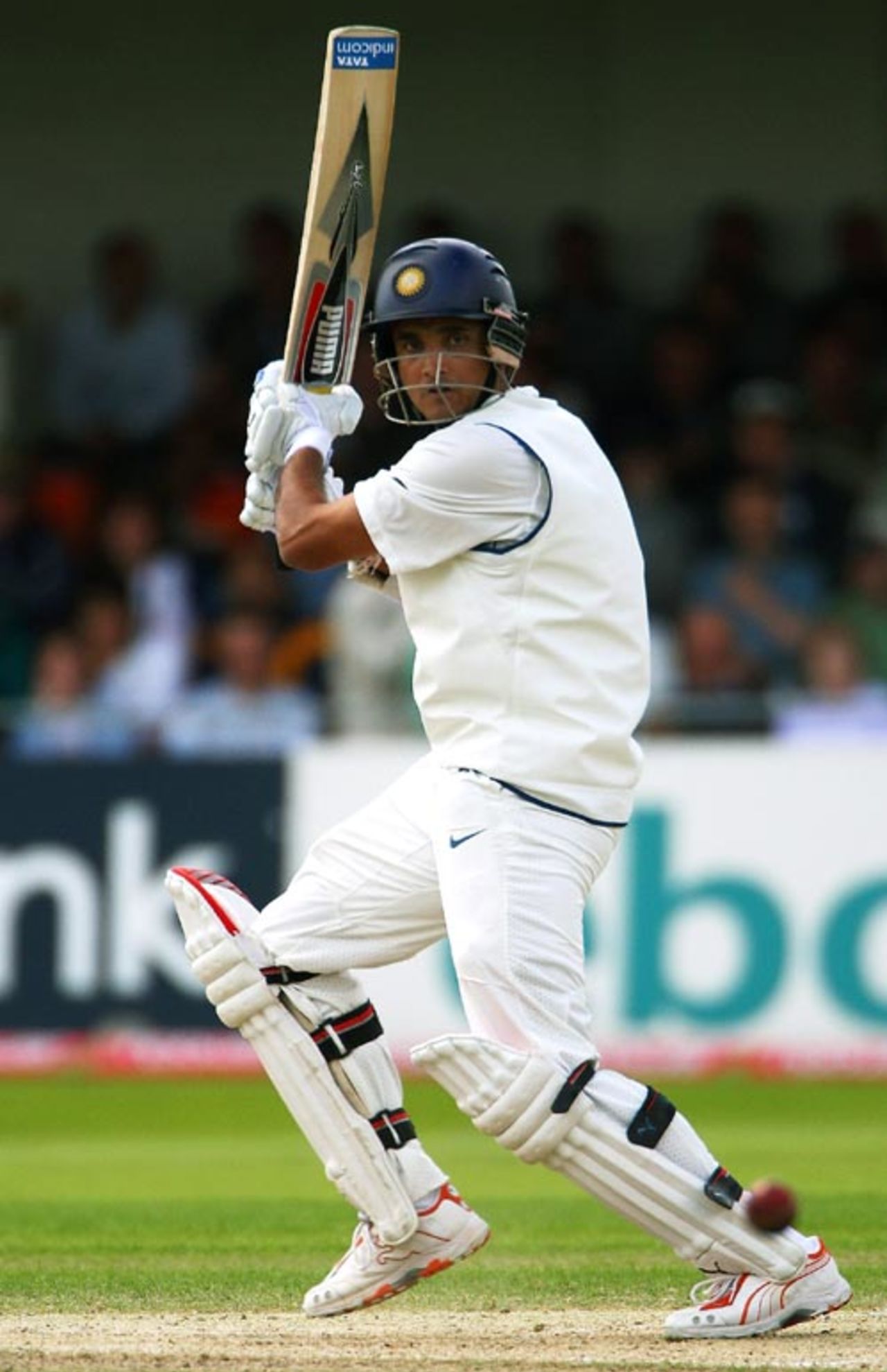 Sourav Ganguly cuts the ball during his half-century, England v India, 2nd Test, Trent Bridge, 3rd day, July 29, 2007