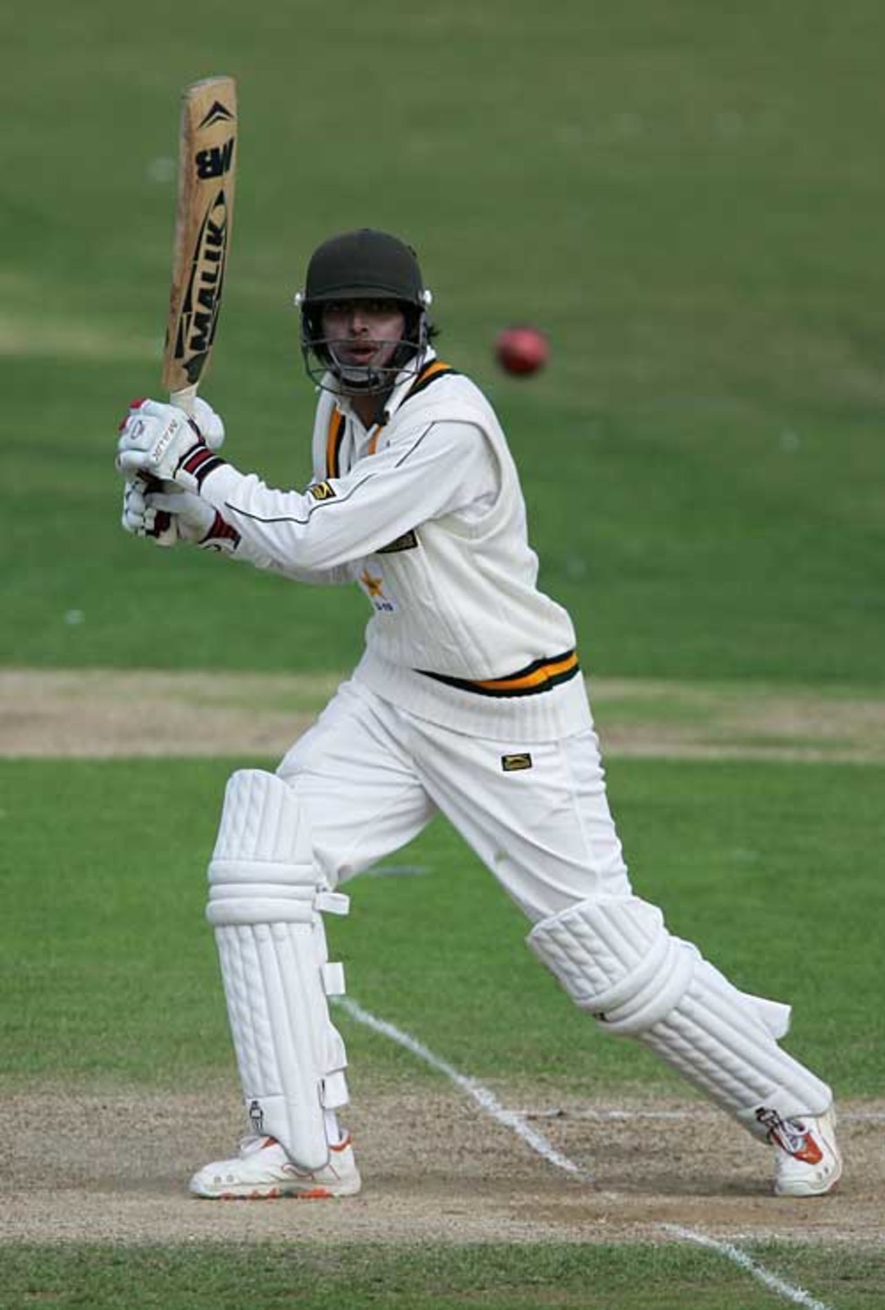 Umar Amin drives square as Pakistan respond to England's huge total, England Under-19 v Pakistan Under-19, 1st Test, Scarborough, August 5, 2007