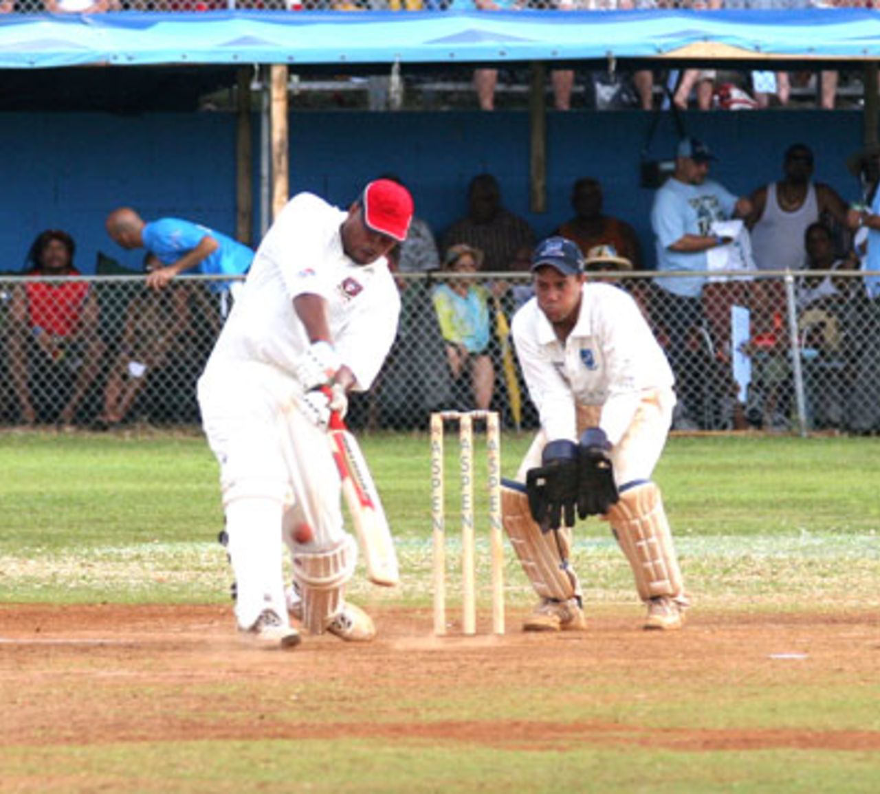 Dean Stephens on his way to a half-century, Somerset v St Georges, Cup Match, August 2, 2007
