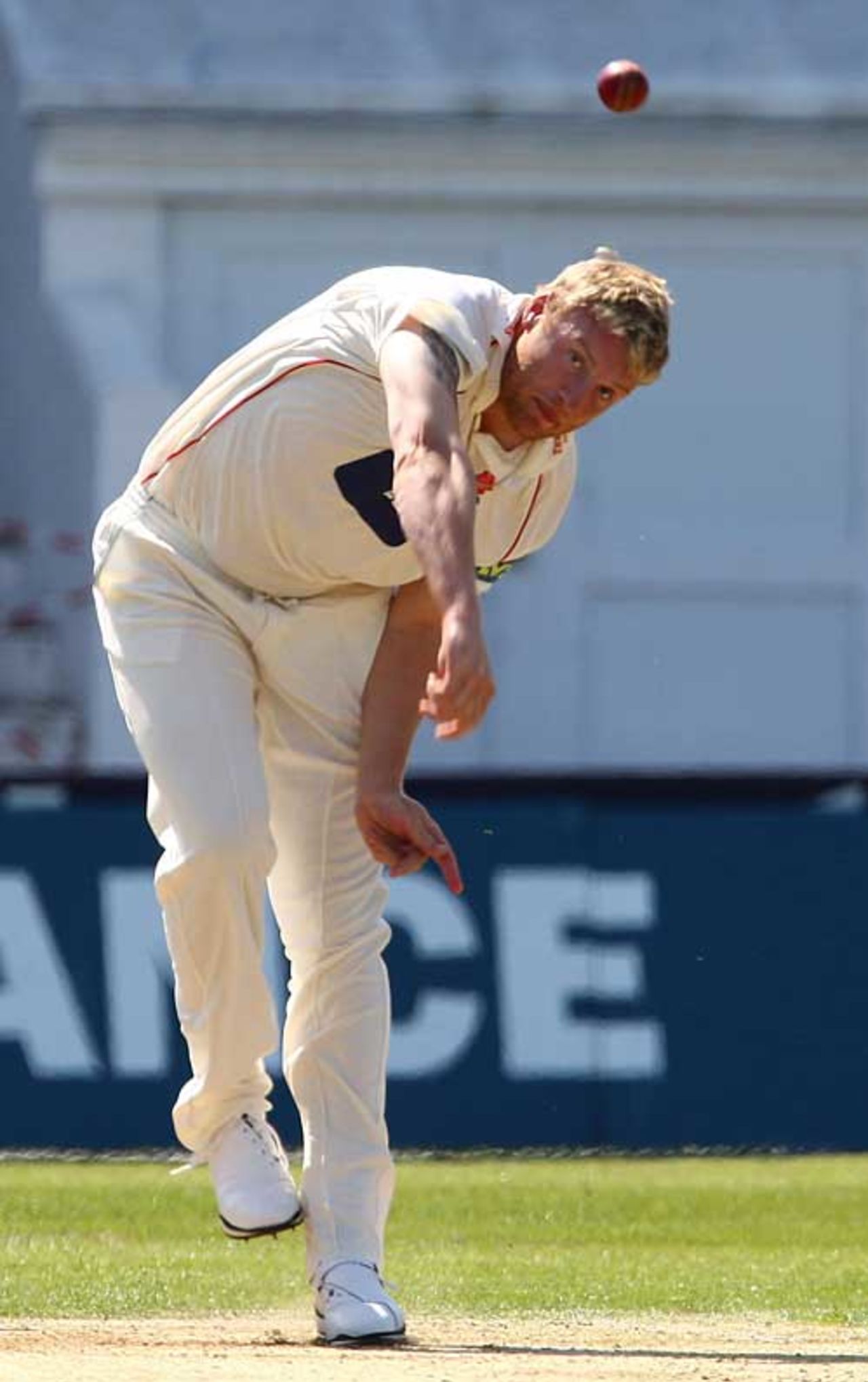 Andrew Flintoff in action during the Roses match, Yorkshire v Lancashire, County Championship, Headingley, August 9, 2007