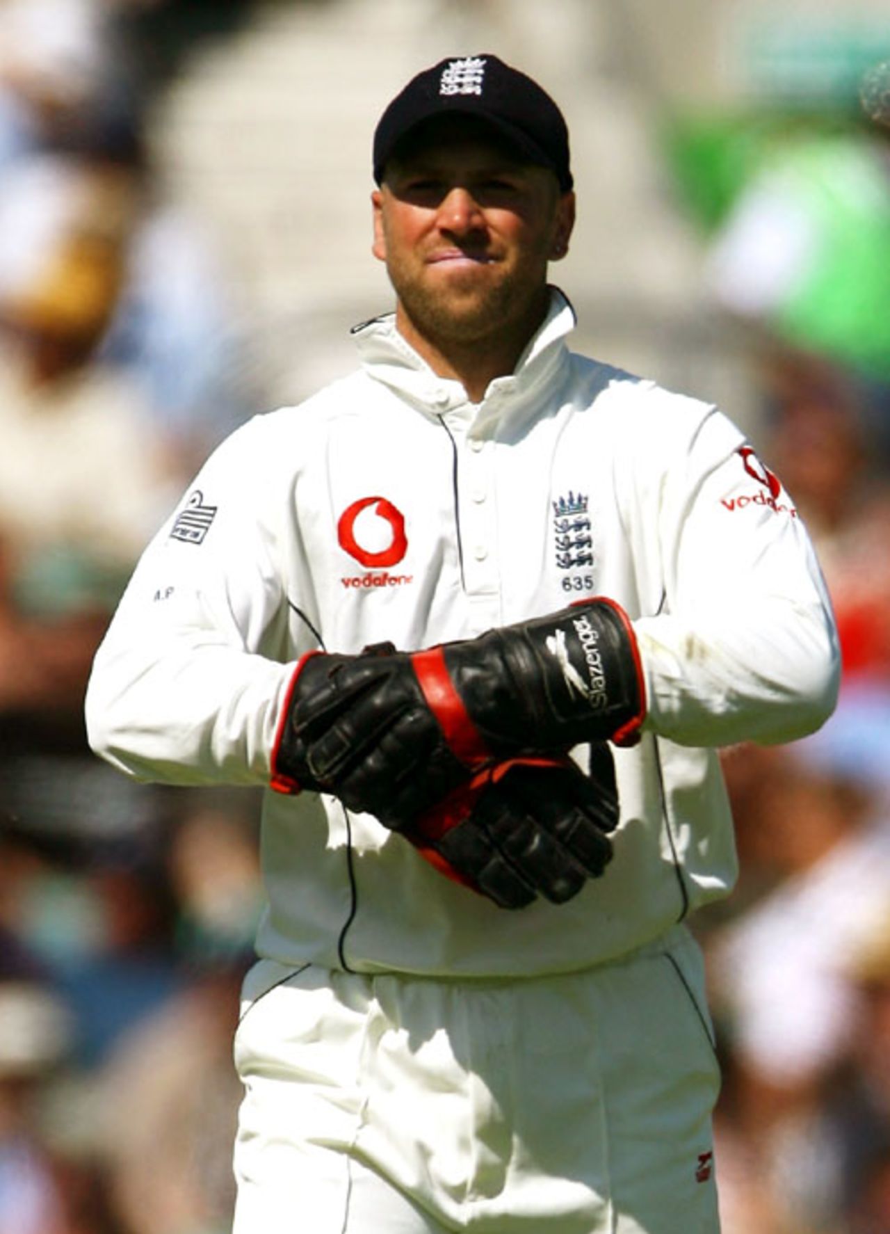 Matt Prior looks on after dropping VVS Laxman, England v India, 3rd Test, The Oval, 2nd day, August 10, 2007