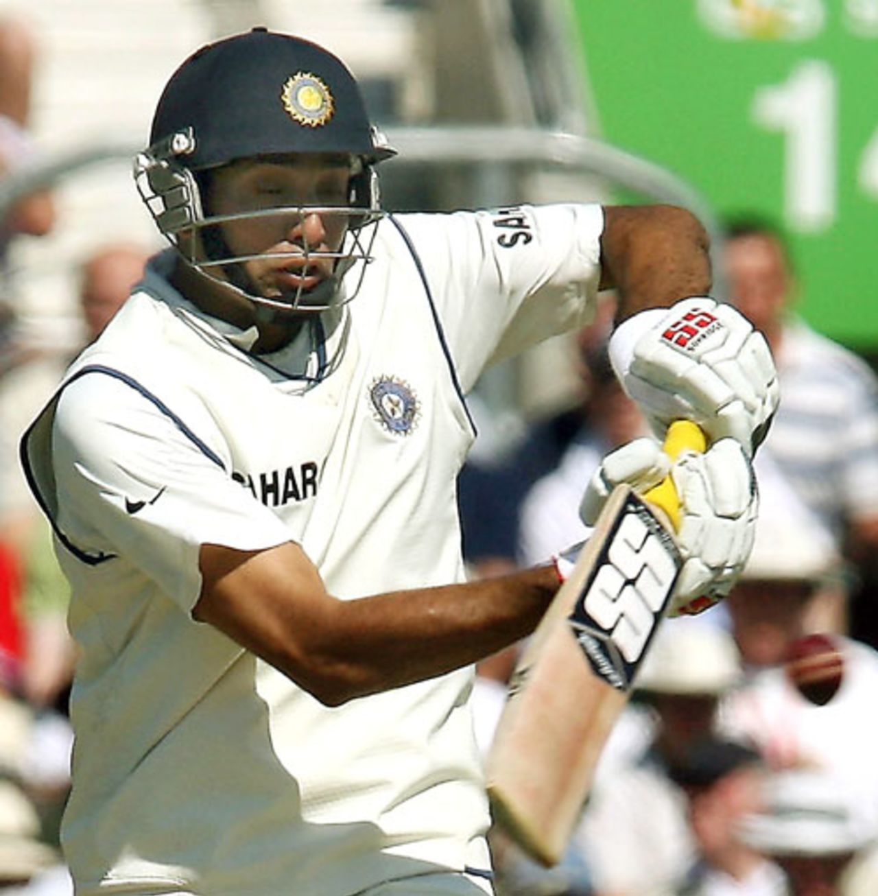 VVS Laxman prepares to hook, England v India, 3rd Test, The Oval, 2nd day, August 10, 2007