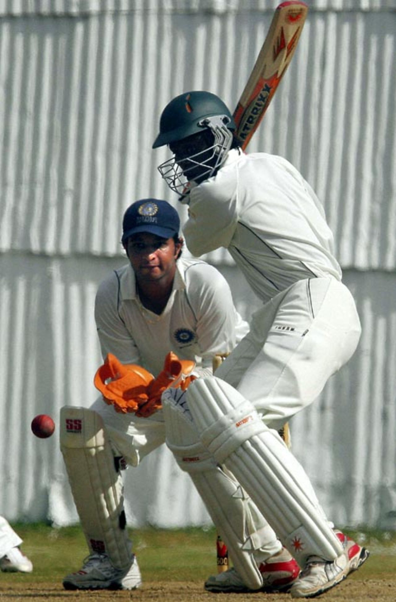 Nehemiah Odhiambo waits on the back foot, Kenya v India A, Mombasa, August 10, 2007