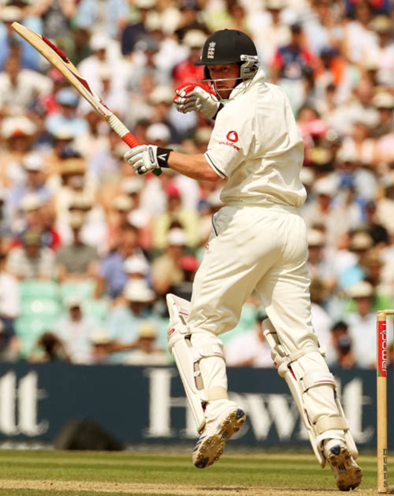 Paul Collingwood fends a bouncer away to the leg side, England v India, 3rd Test, The Oval, 3rd day, August 11, 2007