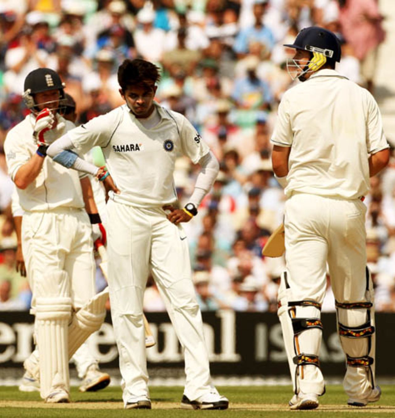 Sreesanth looks dejected after an appeal is turned down, England v India, 3rd Test, The Oval, 3rd day, August 11, 2007