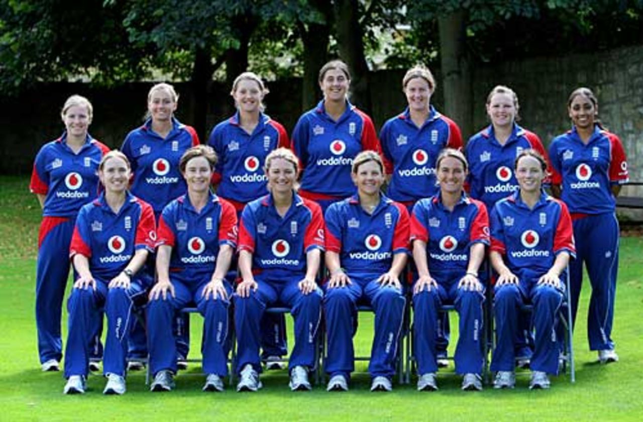 The England  women line up ahead of the Twenty20, England women v New Zealand women, 1st Twenty20, Bath, August 12, 2007