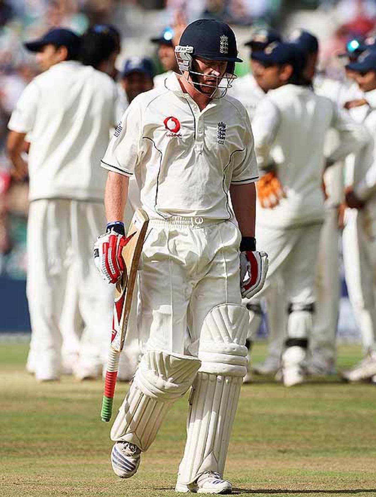 Paul Collingwood trudges back to the pavilion after being dismissed by Sreesanth, England v India, 3rd Test, The Oval, 5th day, August 13, 2007