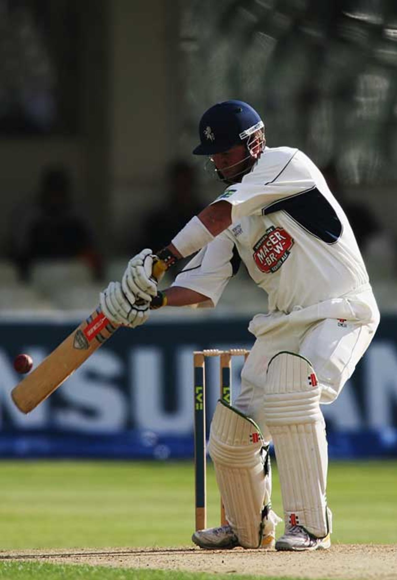 Robert Key drives during his half century, Warwickshire v Kent, County Championship, Edgbaston, August 16, 2007