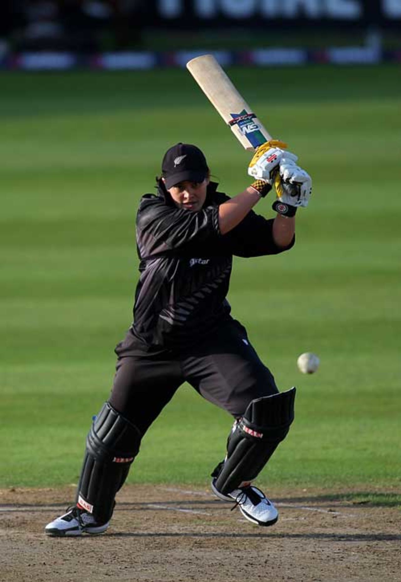 Sara McGlashan goes down the ground during her 44 off 36 balls, England Women v New Zealand Women, 3rd Twenty20 International, Taunton, August 16, 2007