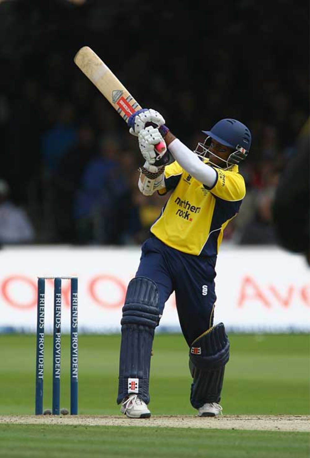 Shivnarine Chanderpaul swings through the leg side, Durham v Hampshire, Friends Provident Trophy final, Lord's, August 18, 2007