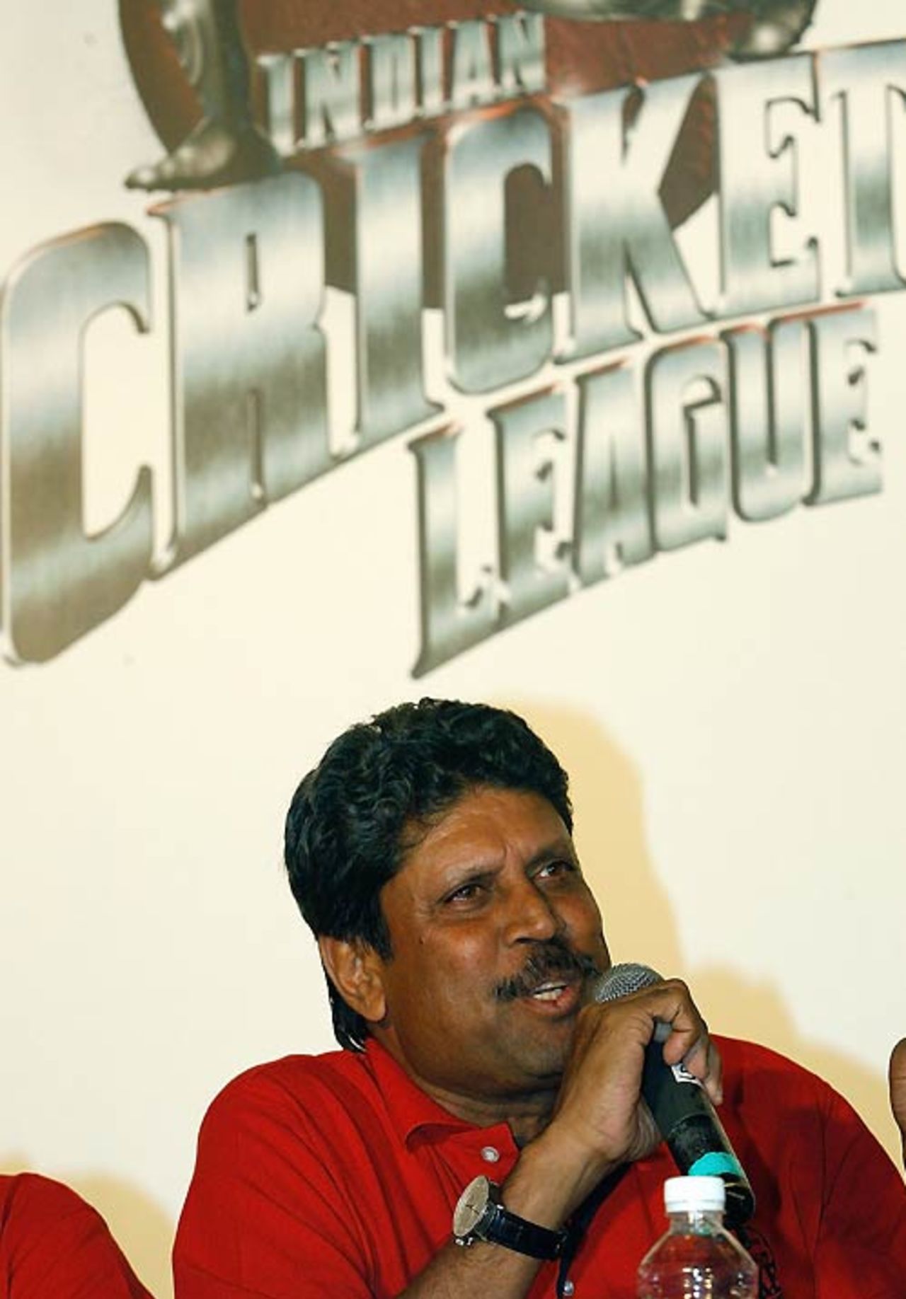 Kapil Dev responds to the media regarding the Indian Cricket League, Mumbai, August 20, 2007