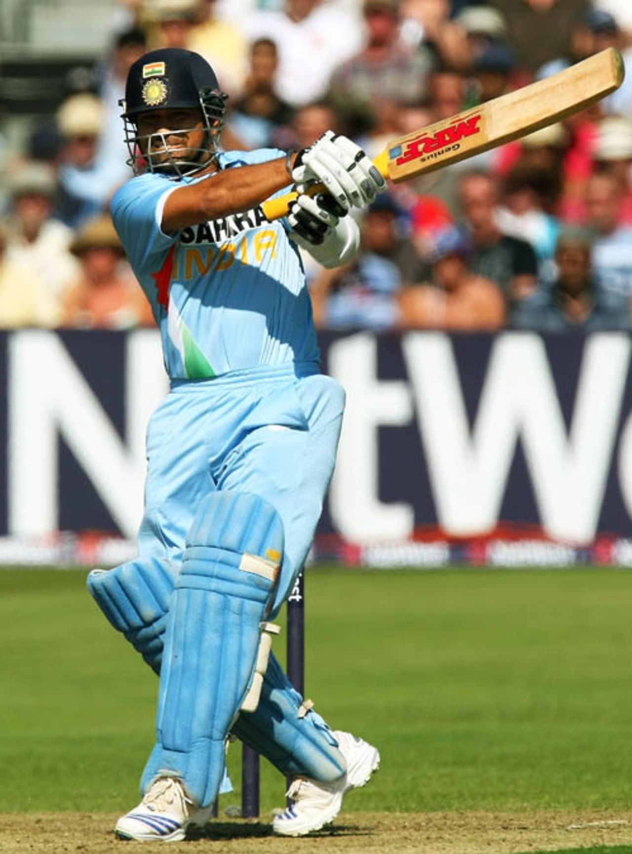 All of Sachin Tendulkar's first 20 runs came on the leg side , England v India, 2nd ODI, Bristol, August 24, 2007