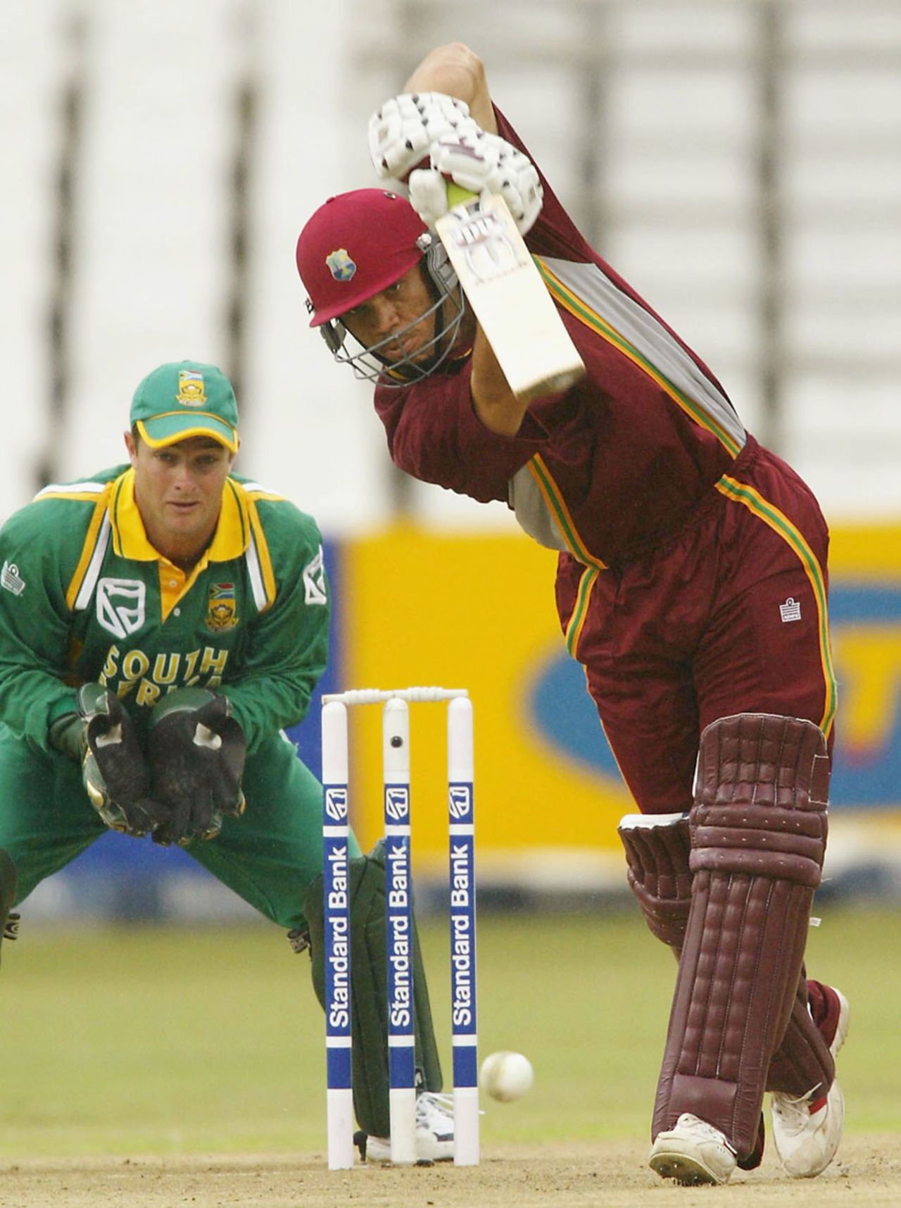 Ricardo Powell batting during his quickfire 49, South Africa v West Indies, 5th ODI, Johannesburg, February 4, 2004