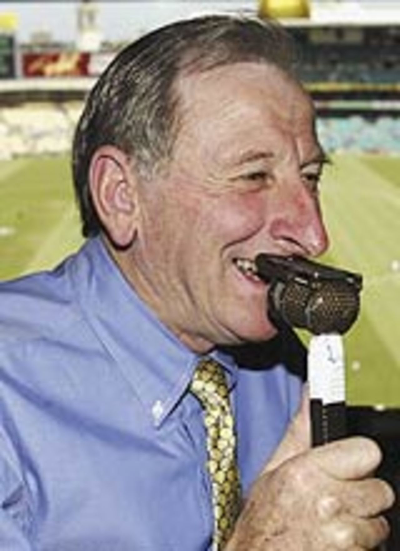 Nine Network Commentator Bill Lawry at the SCG, January 22, 2003
