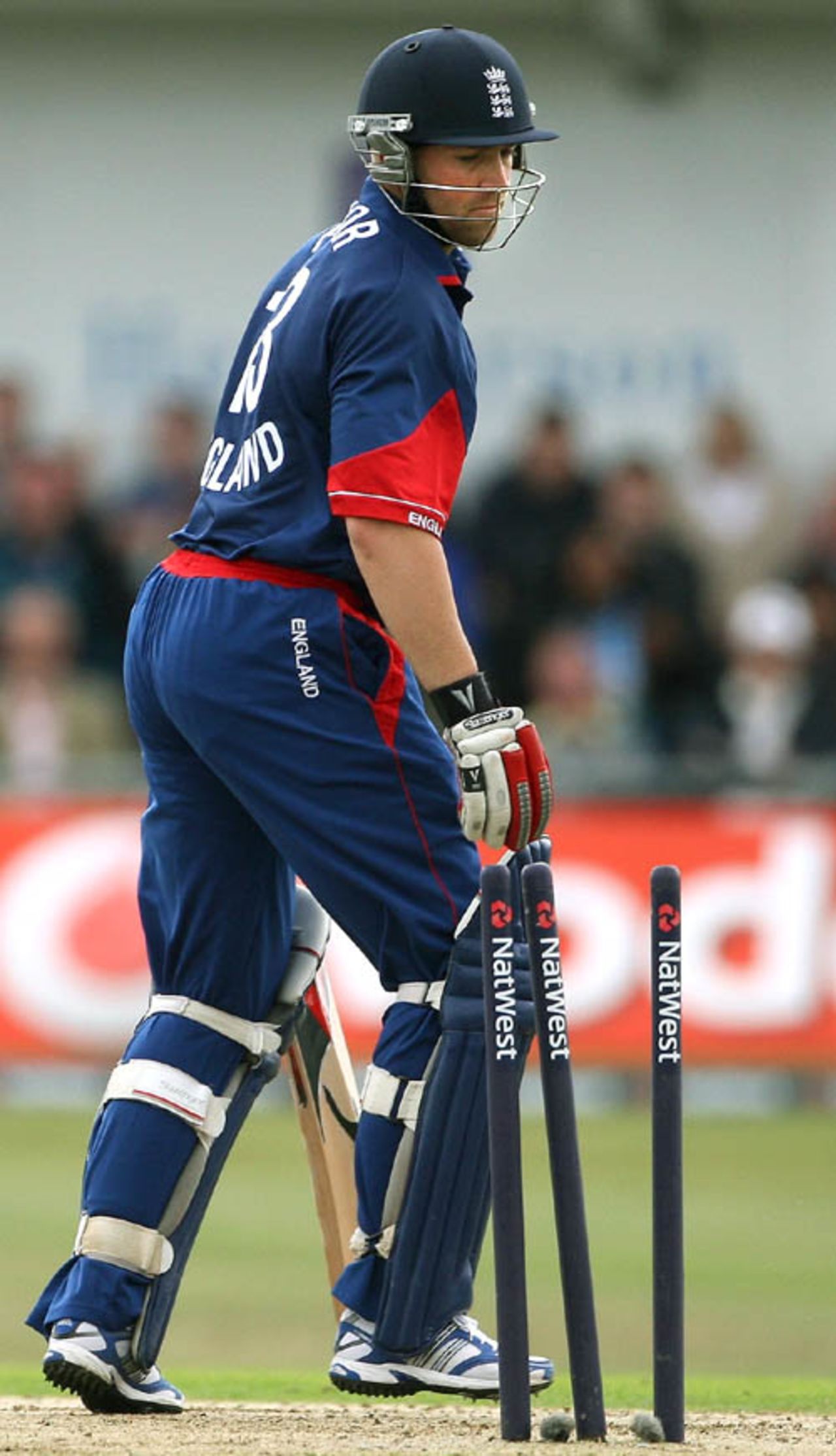 Matt Prior looks back after being brilliantly stumped, England v India, 5th ODI, Headingley, September 2, 2007