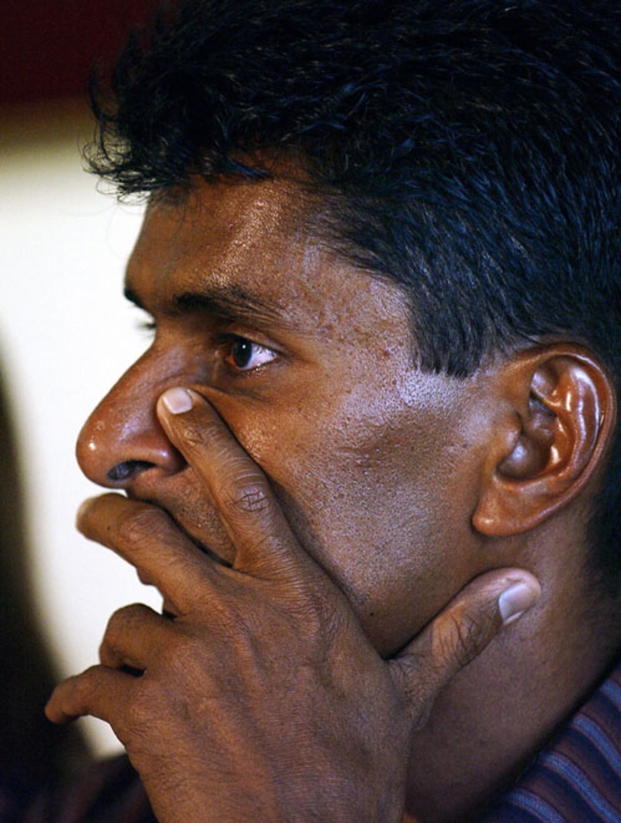 Upul Chadana at a press conference to announce his retirement, Colombo, September 5, 2007