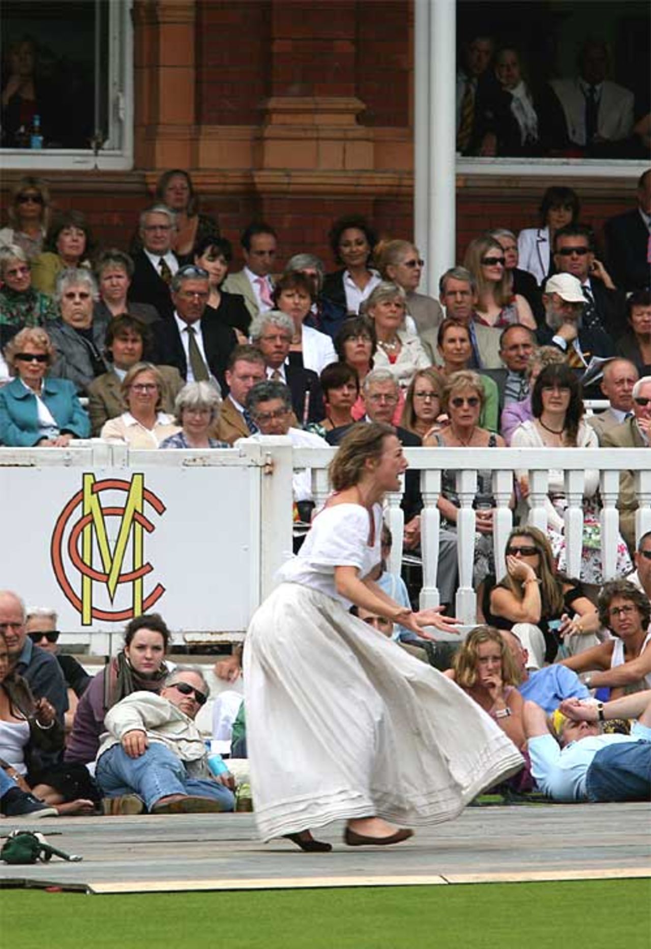 Juliet screams an appeal during the first Shakespeare play at Lord's