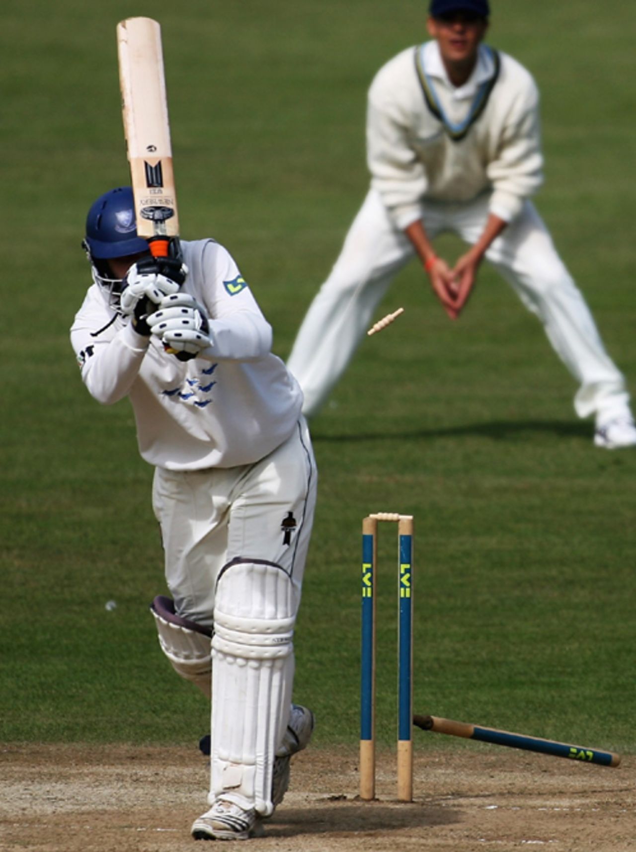Richard Montgomerie is bowled by Tim Bresnan for 73, Sussex v Yorkshire, County Championship, Hove, September 5, 2007