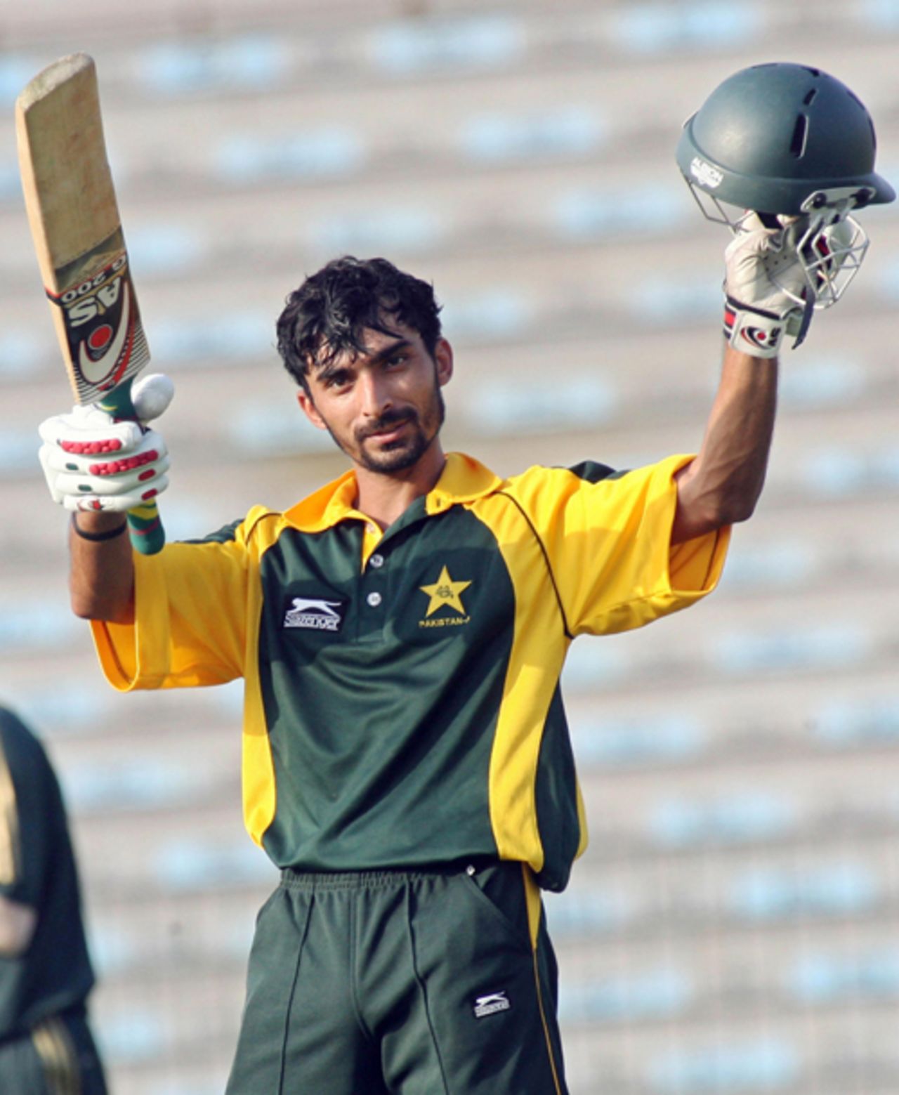 Yasir Hameed reaches his hundred during Pakistan's eight-wicket win, Pakistan A v Australia A, 1st ODI, Lahore, September 5, 2007