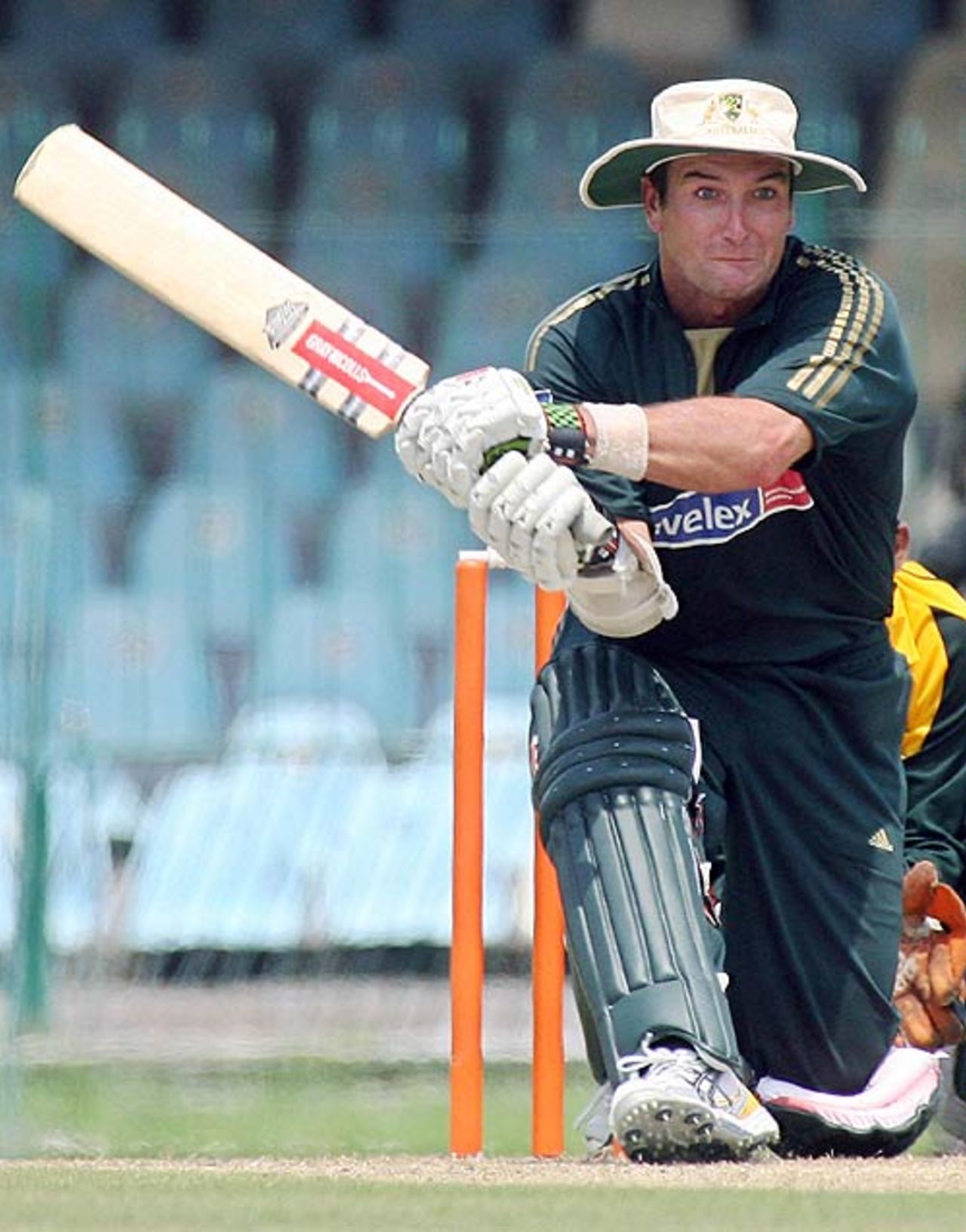 Phil Jaques keeps his eyes on the ball, Pakistan A v Australia A, 1st ODI, Lahore, September 5, 2007