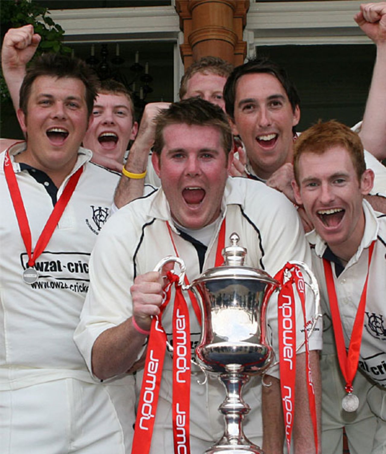 Woodhouse Grange celebrate winning the npower Village Cup for the second time, Findon v Woodhouse Grange, npower Village Cup, Lord's, September 9, 2007