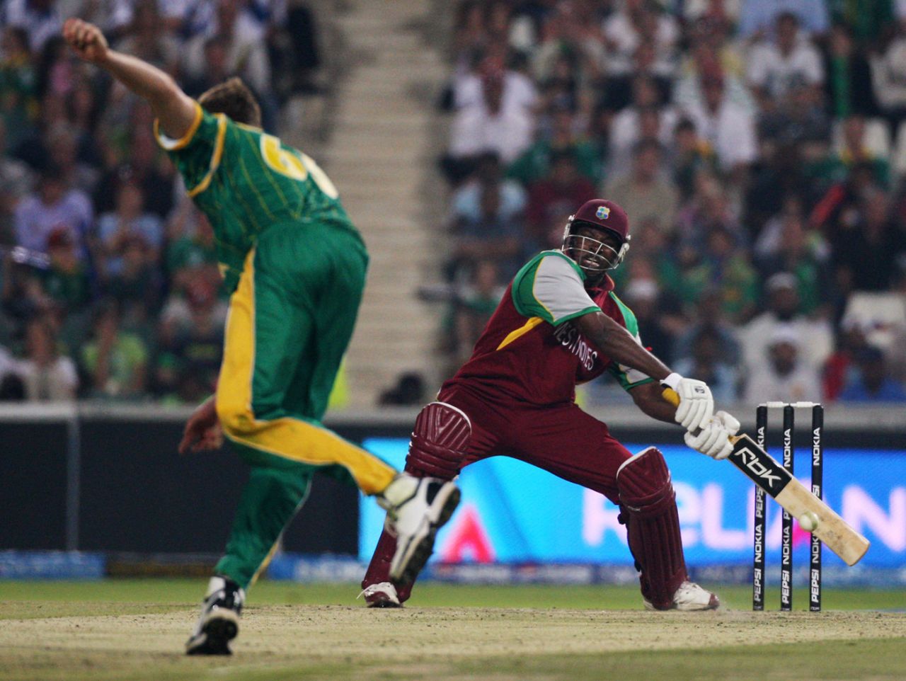 Chris Gayle gives himself room to play a shot, South Africa v West Indies , Group A, ICC World Twenty20, Johannesburg, September 11, 2007
