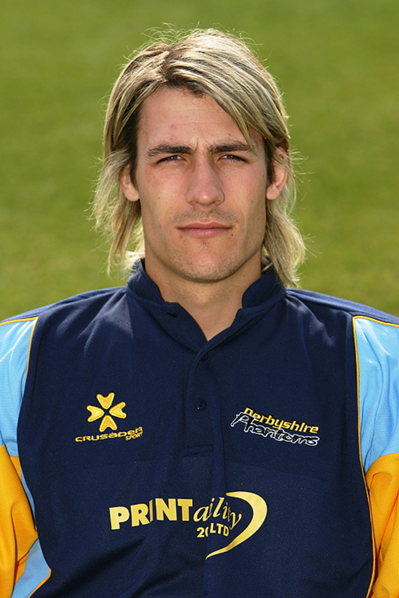 Chris Taylor poses during a Derbyshire CCC photocall, April 16, 2007