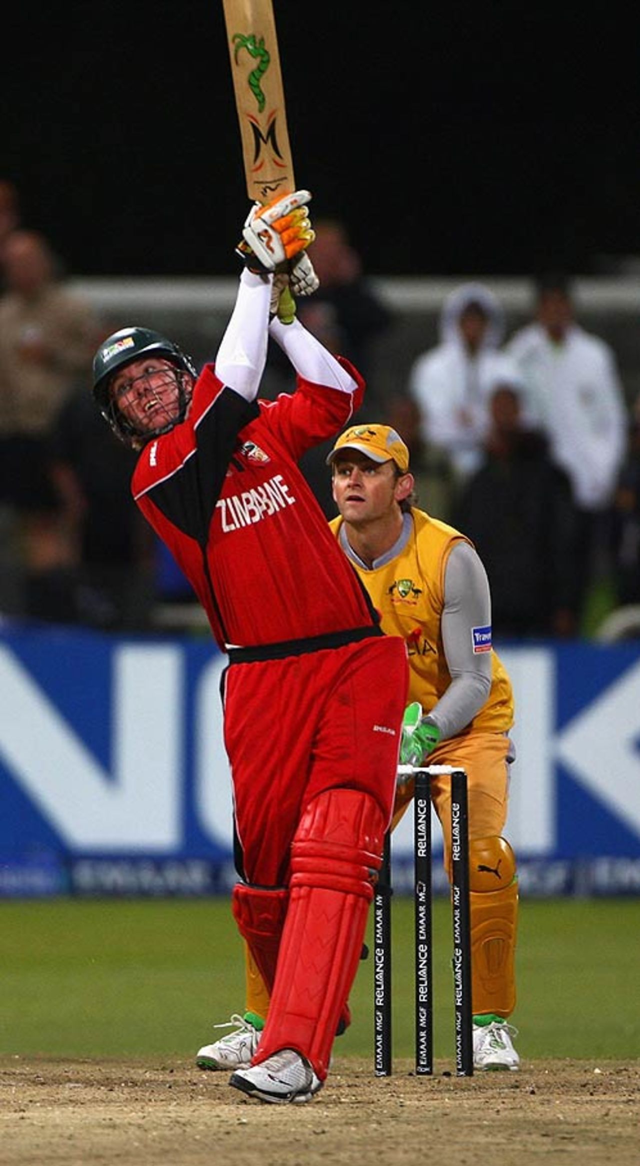 Brendan Taylor sends the ball high and straight, Australia v Zimbabwe, Group B, ICC World Twenty20, Cape Town, September 12, 2007
