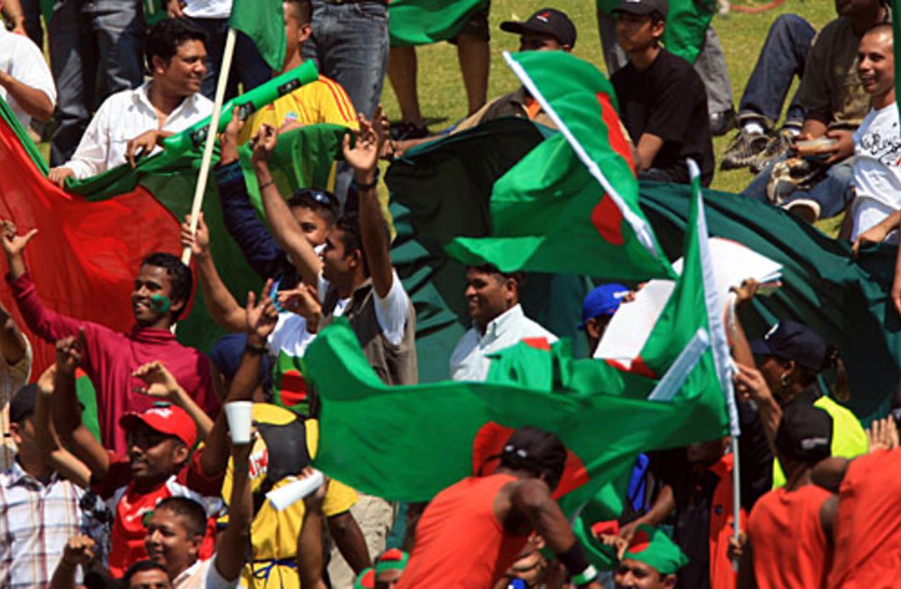 Bangladesh fans cheer on their team, Bangladesh v West Indies, Group A, ICC World Twenty20, Johannesburg, September 13, 2007