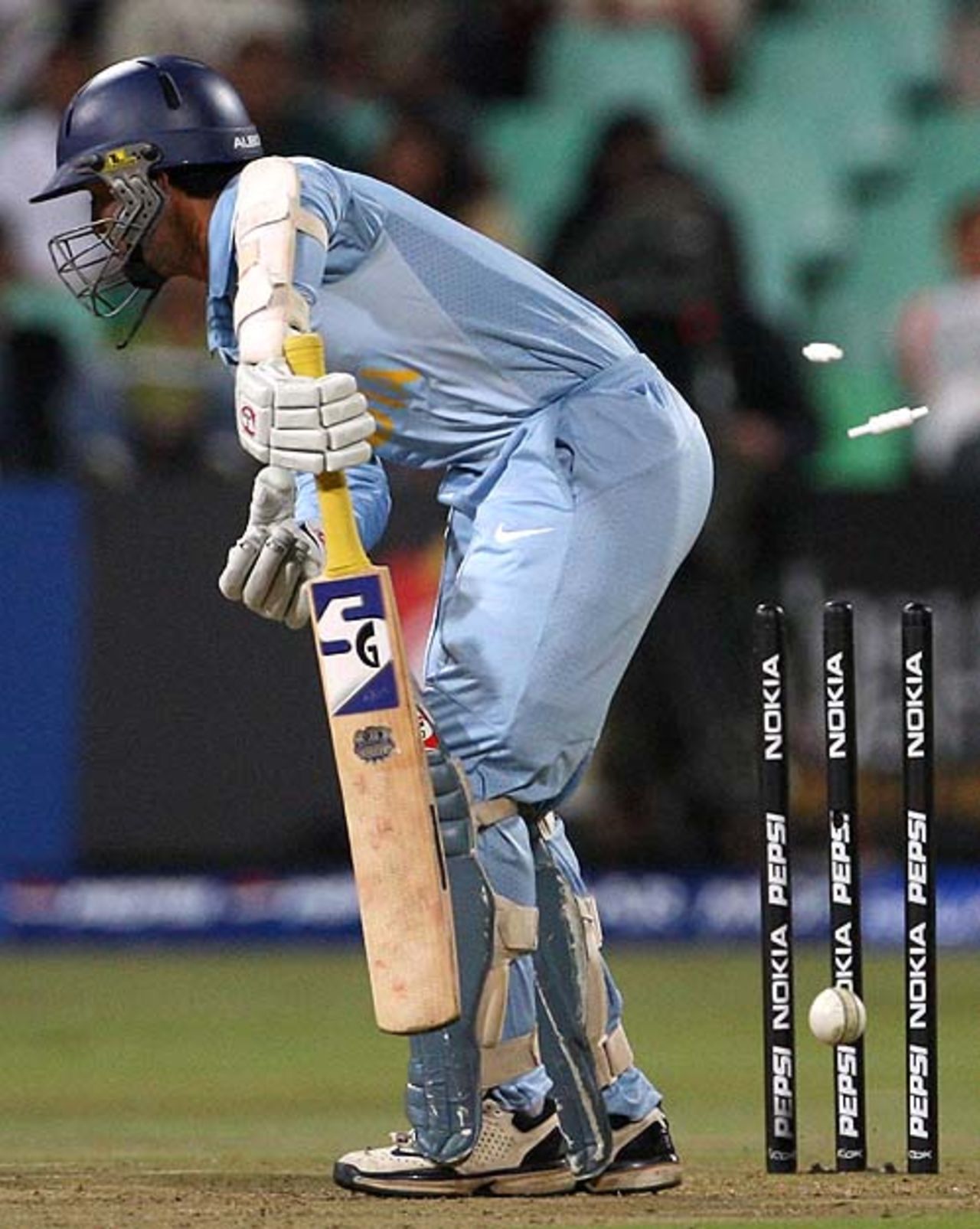 Dinesh Karthik was cleaned up by Mohammad Asif, India v Pakistan, Group D, ICC World Twenty20, Durban, September 14, 2007 