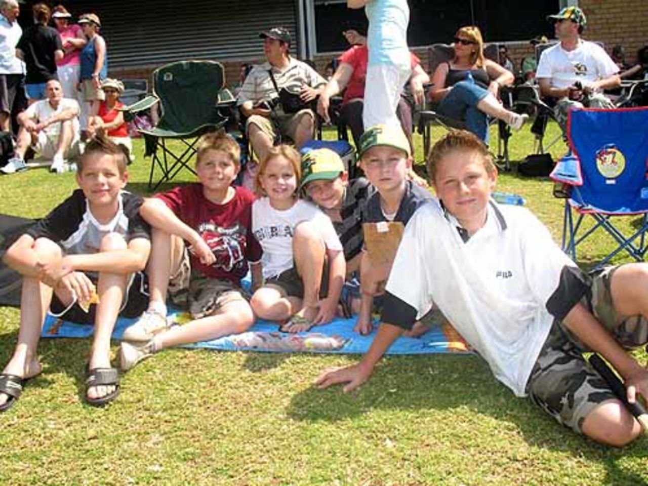 The grassy embankments at the Wanderers make the perfect setting for a family outing, New Zealand v Sri Lanka, Group C, Johannesburg, September 15, 2007