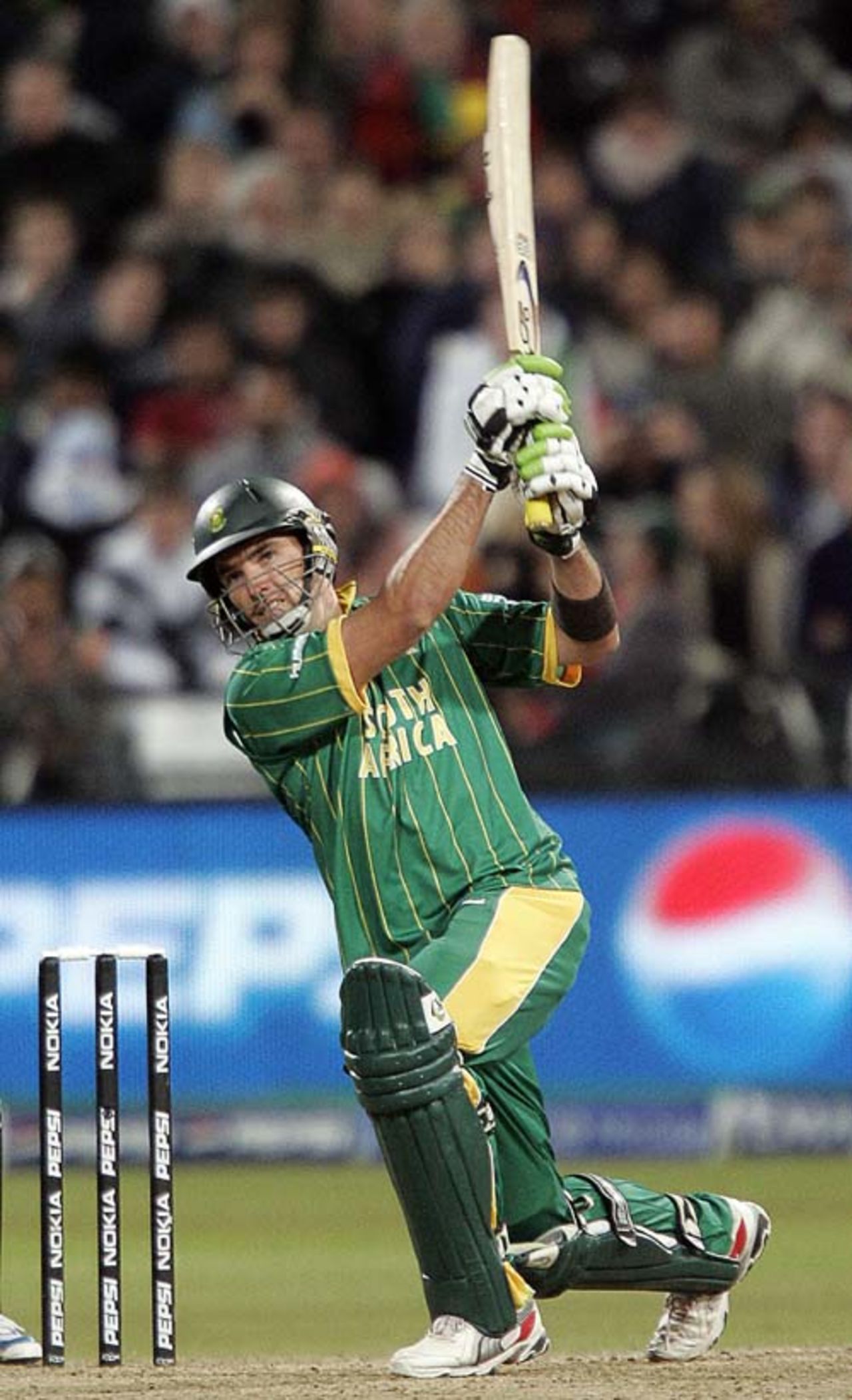 Justin Kemp step outs and hits a boundary through the off side, South Africa v Bangladesh, Group A, ICC World Twenty20, Cape Town, September 15, 2007 